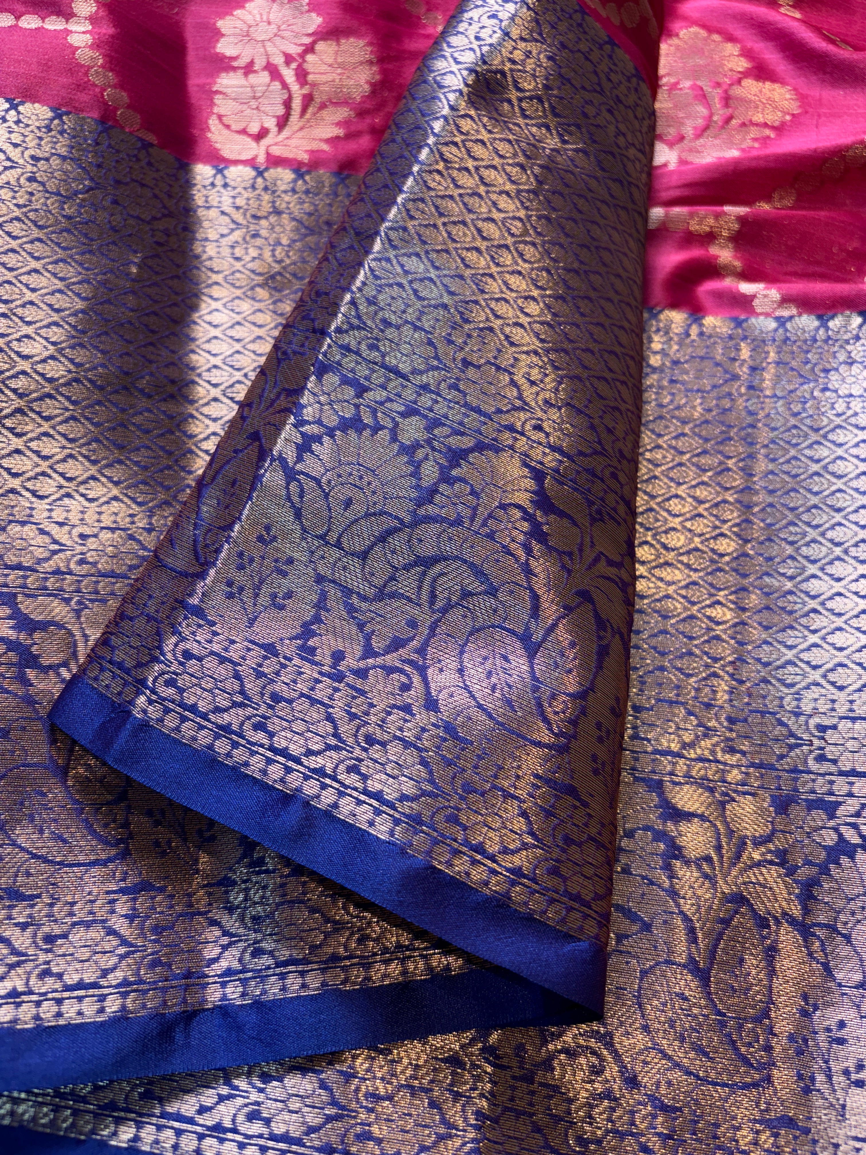 Contrast Banarasi Fancy Katan Saree