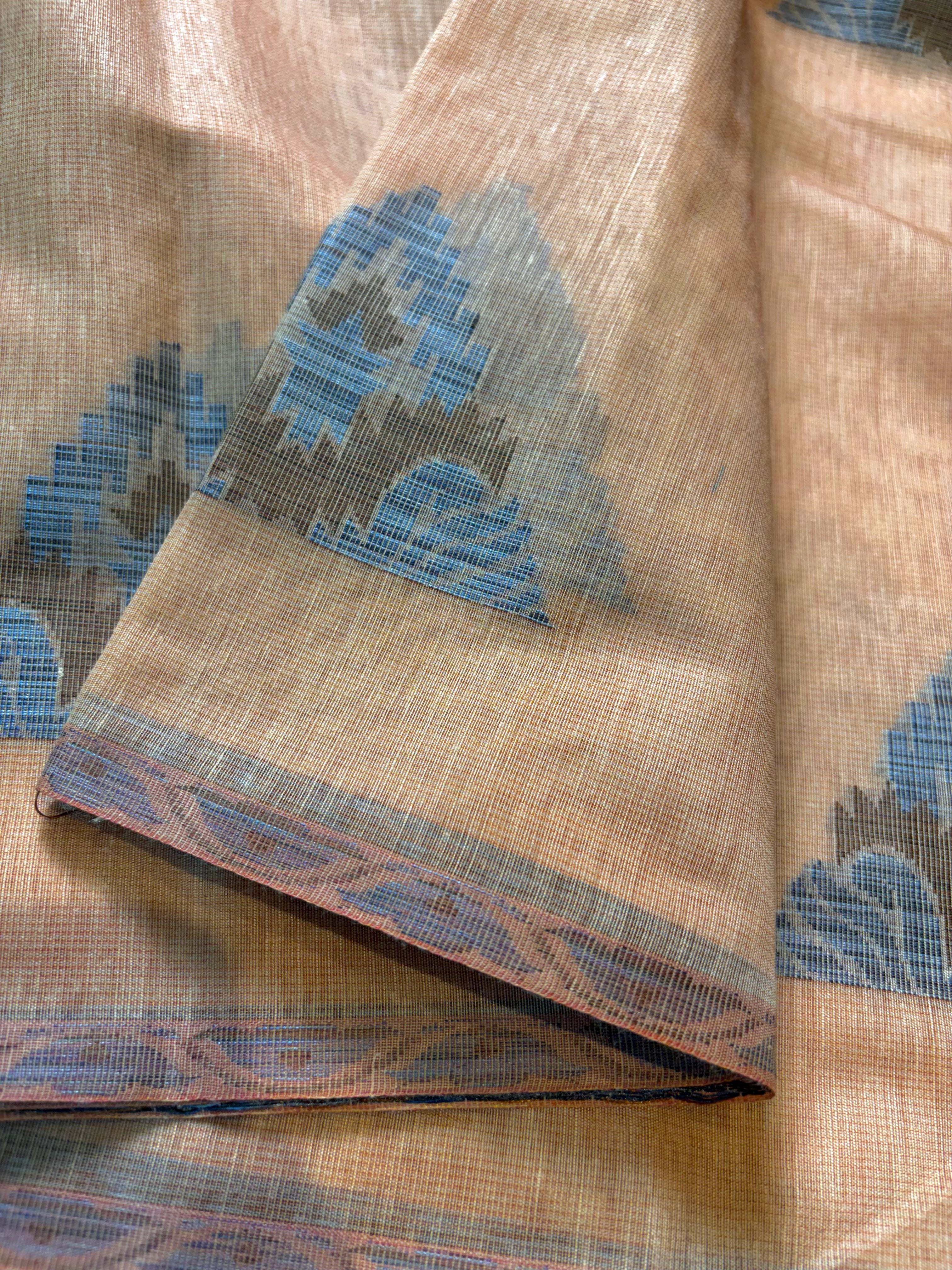 Beige Banarasi Fancy Mesrise Saree