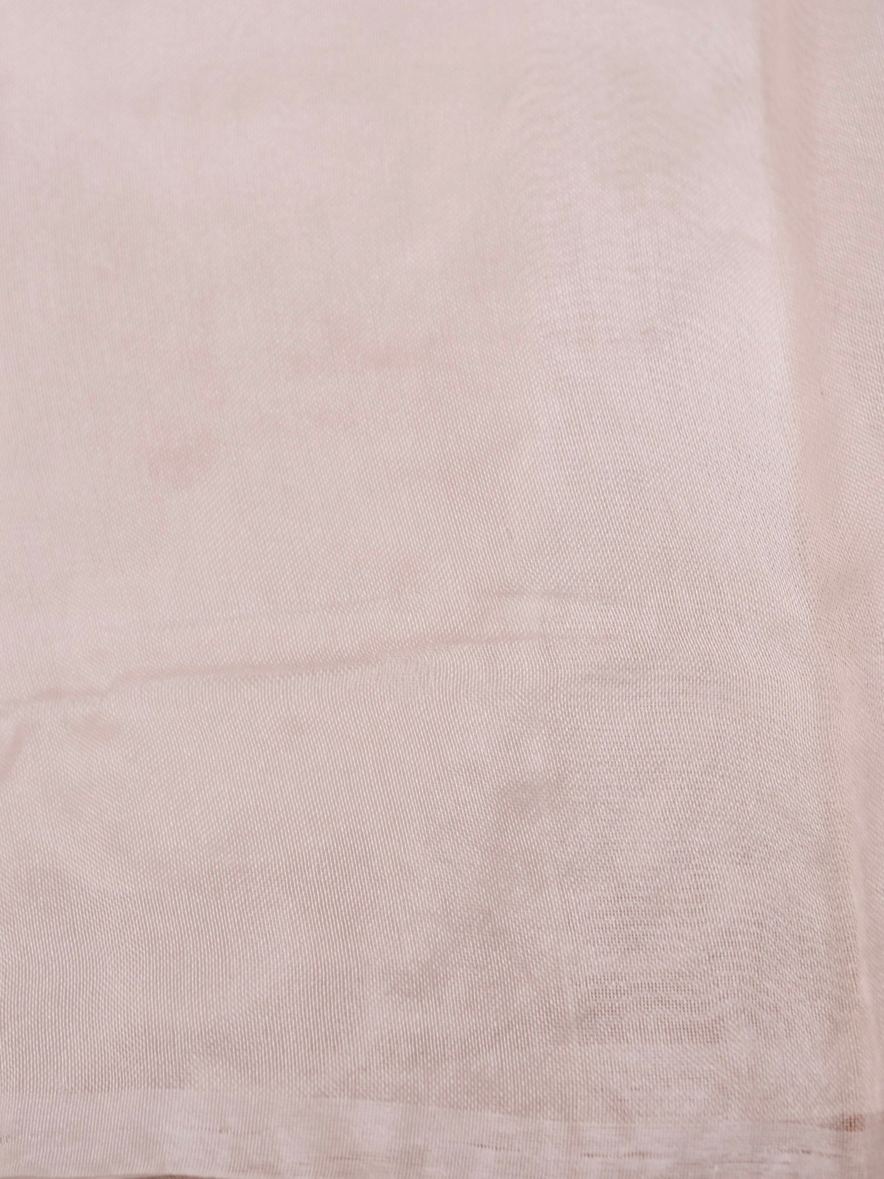Handwoven White Banarasi Organza Silk Saree