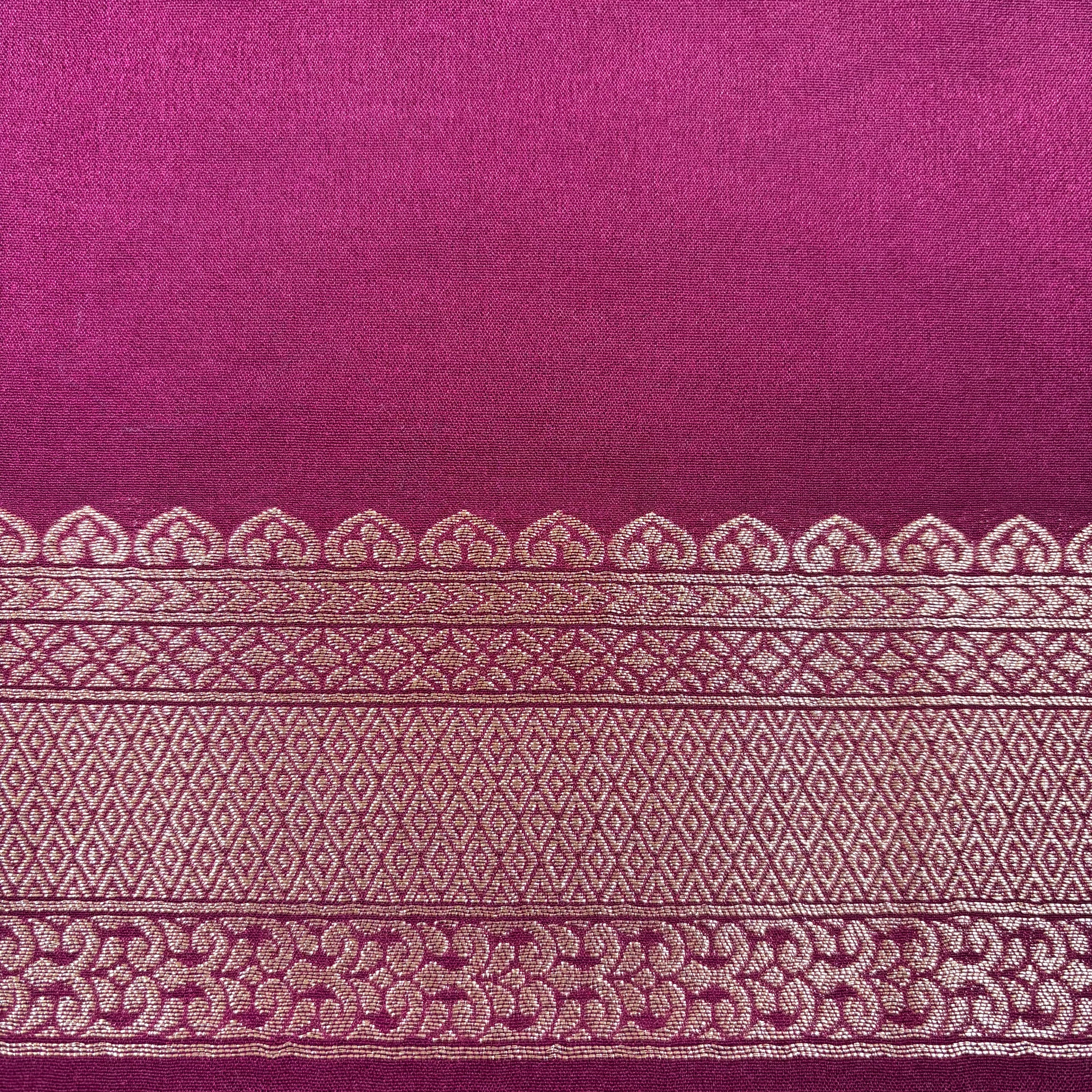 Shi Green Banarasi Katan Georgette Silk Saree