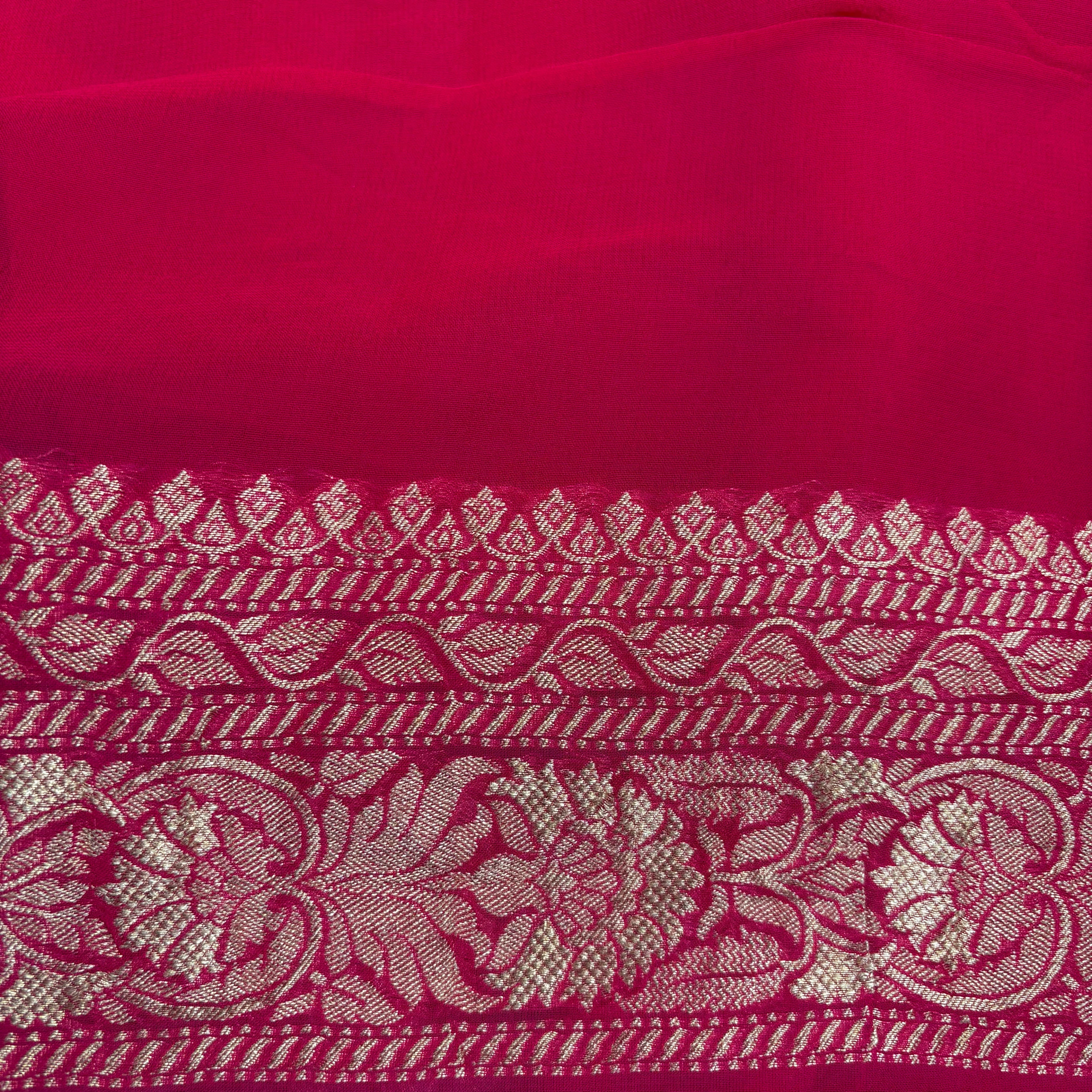 Grey Banarasi Khaddi Georgette Silk Saree