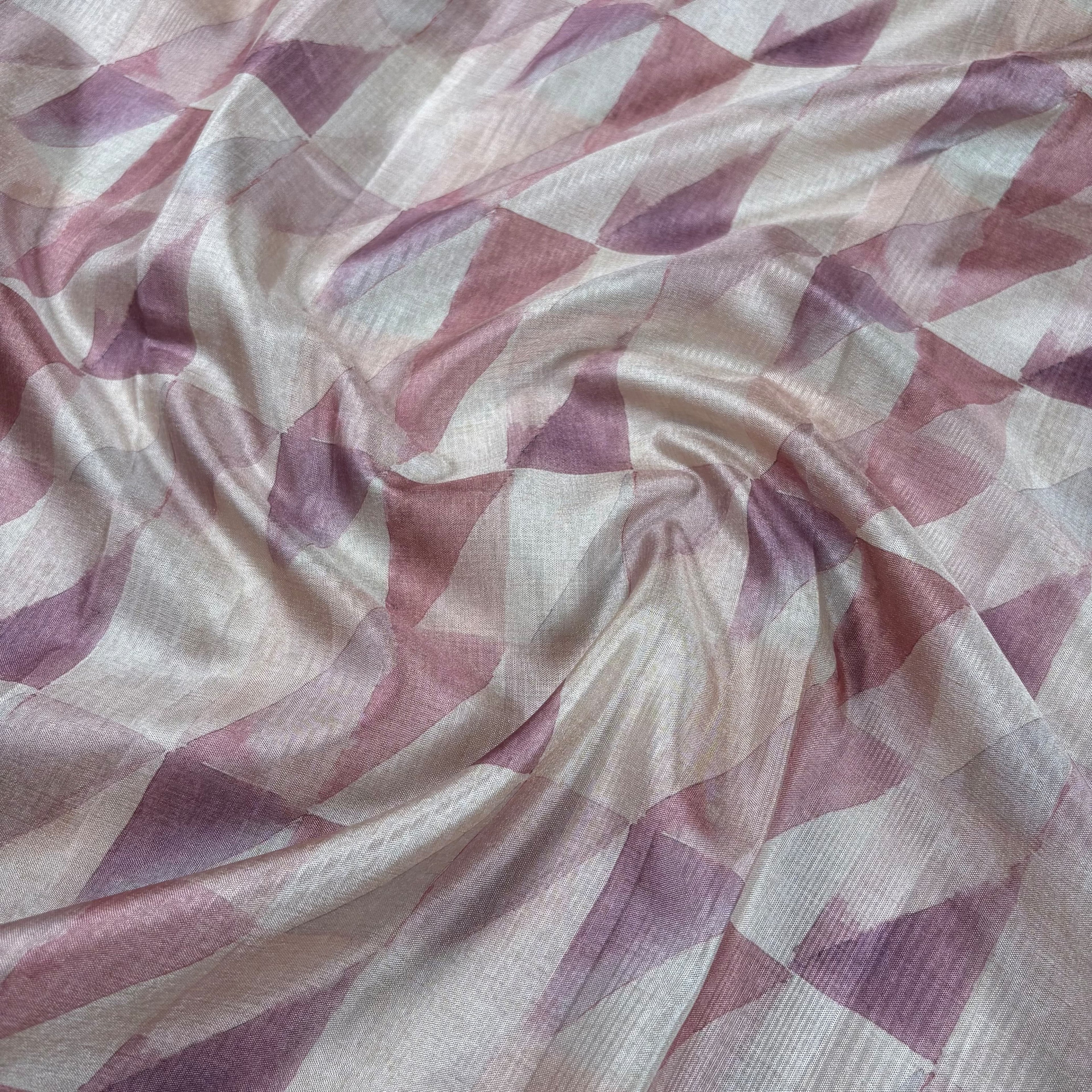 Lilac Banarasi Tussar Silk Saree