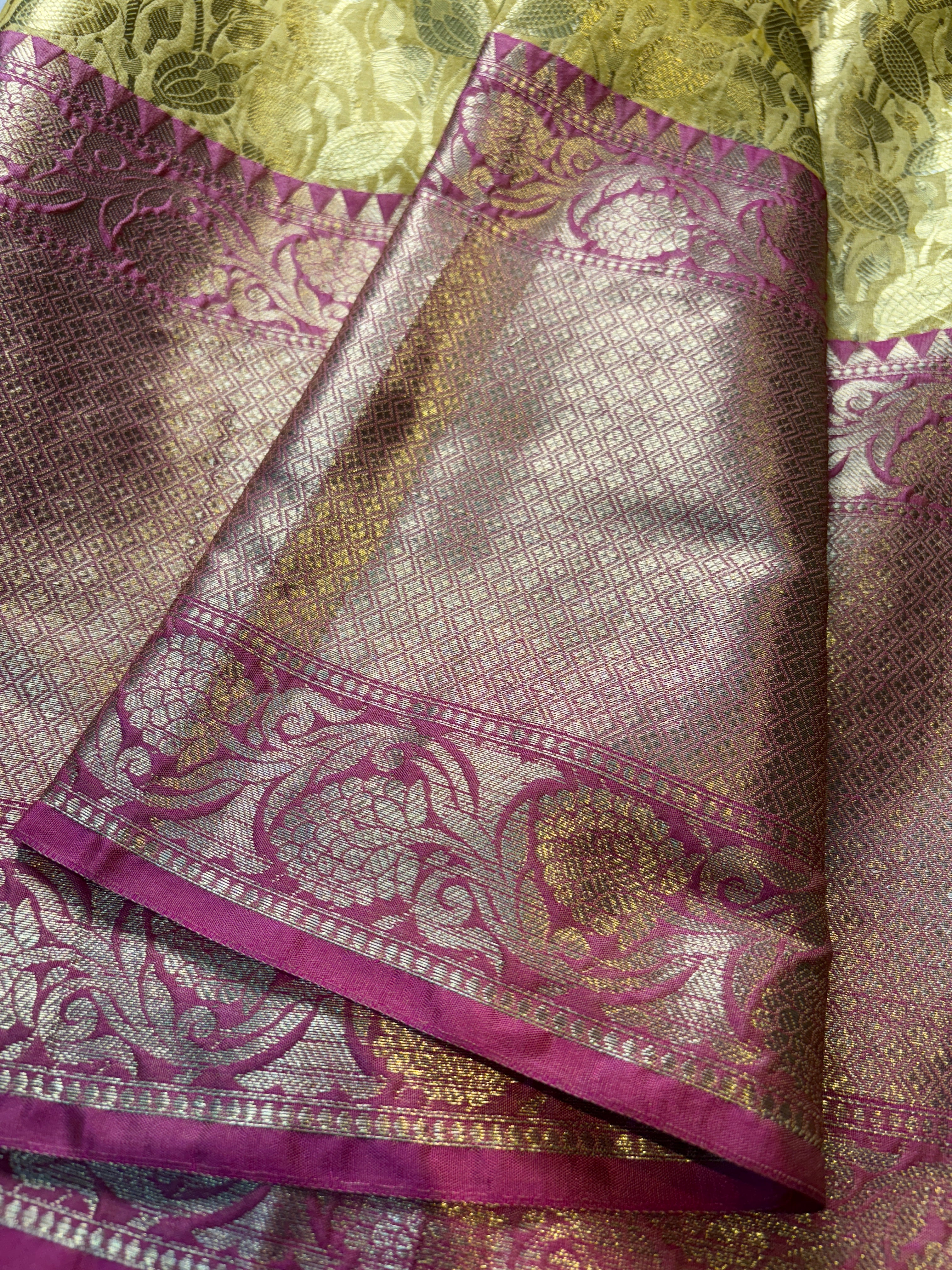 Contrast Banarasi Fancy Katan Brocade Saree