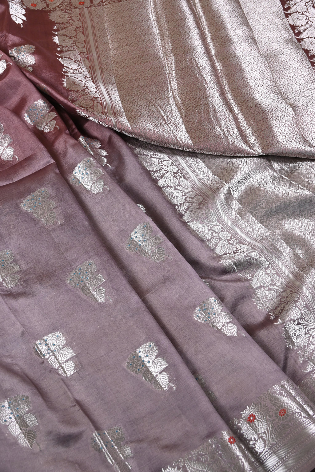 Dual Tone Pure Banarasi Katan Silk Saree