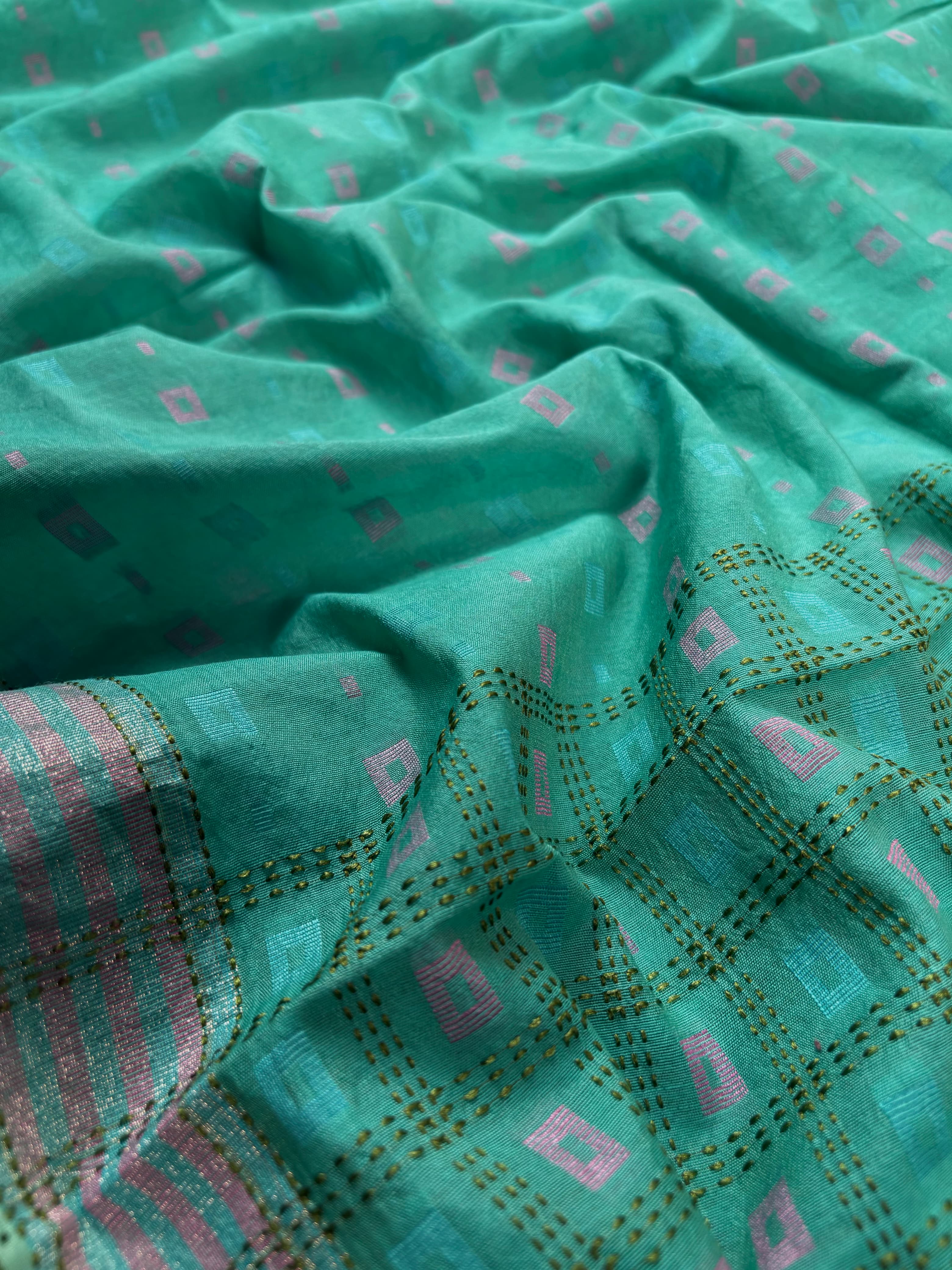 Sea Green Banarasi Georgette Suit