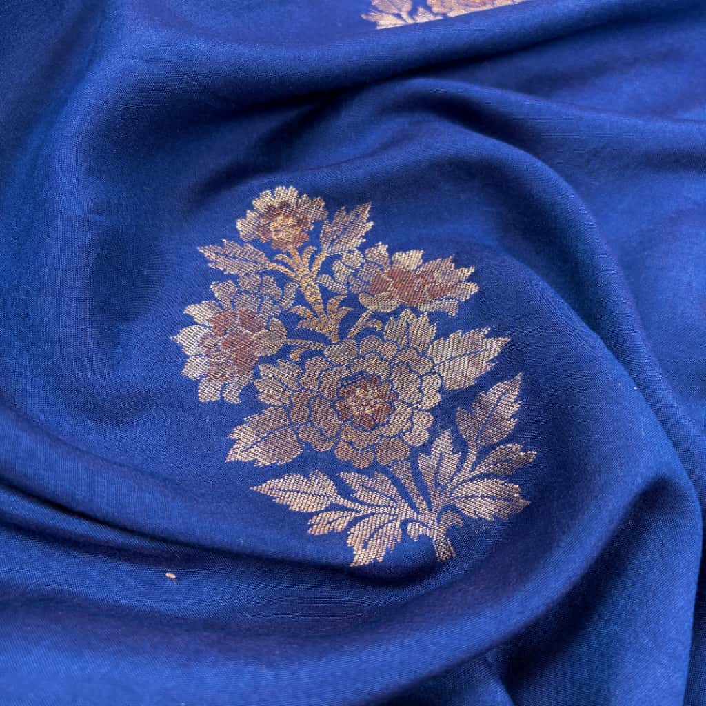 Royal Blue Banarasi Katan Silk Saree
