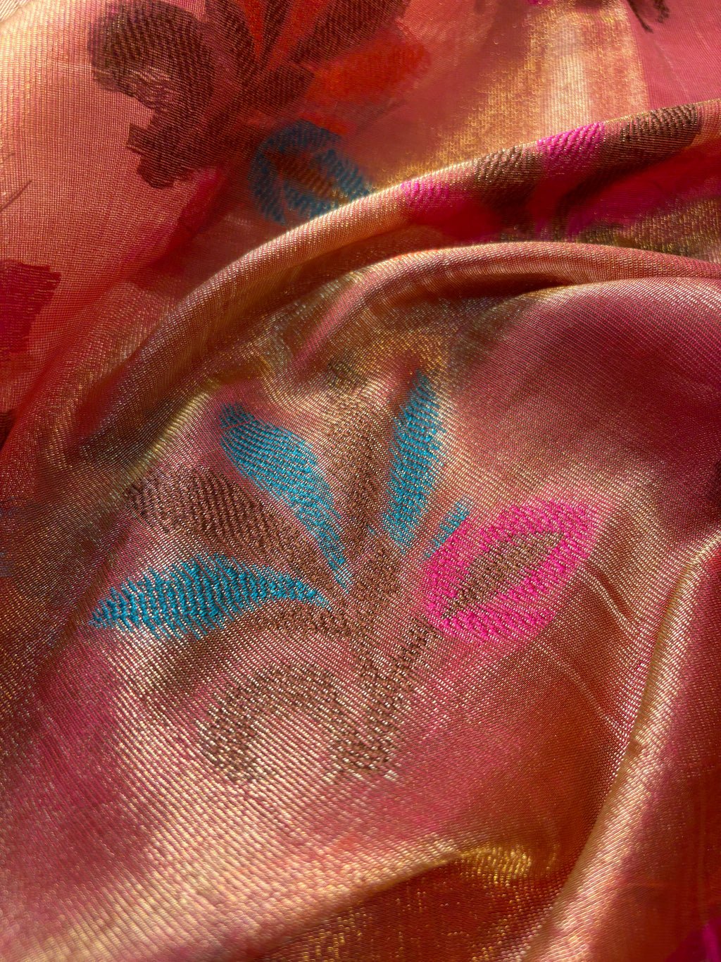 Contrast Banarasi Fancy Tissue Meena Saree