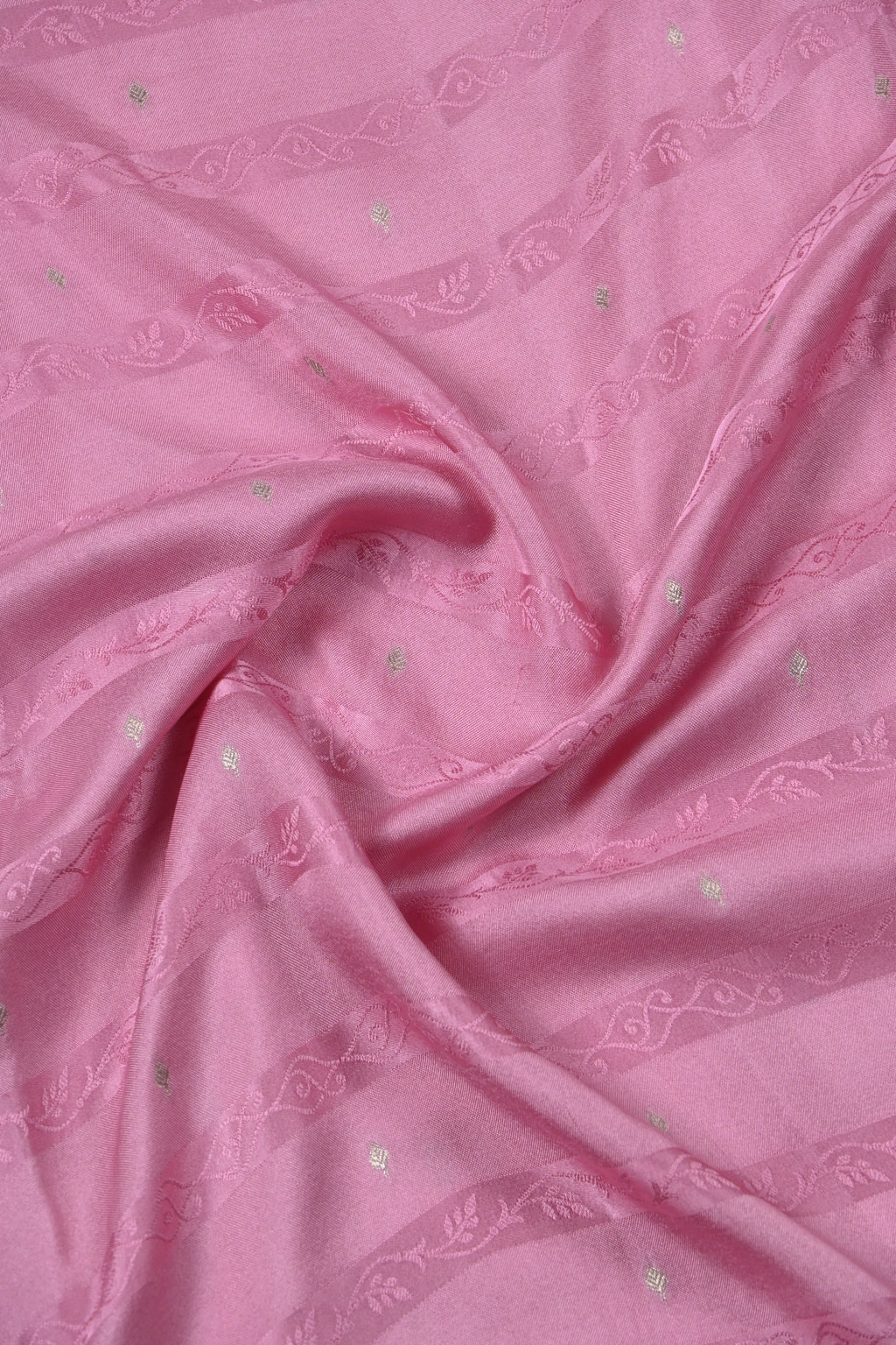 Pinkish Lilac Pure Banarasi Satin Mashru Silk Saree