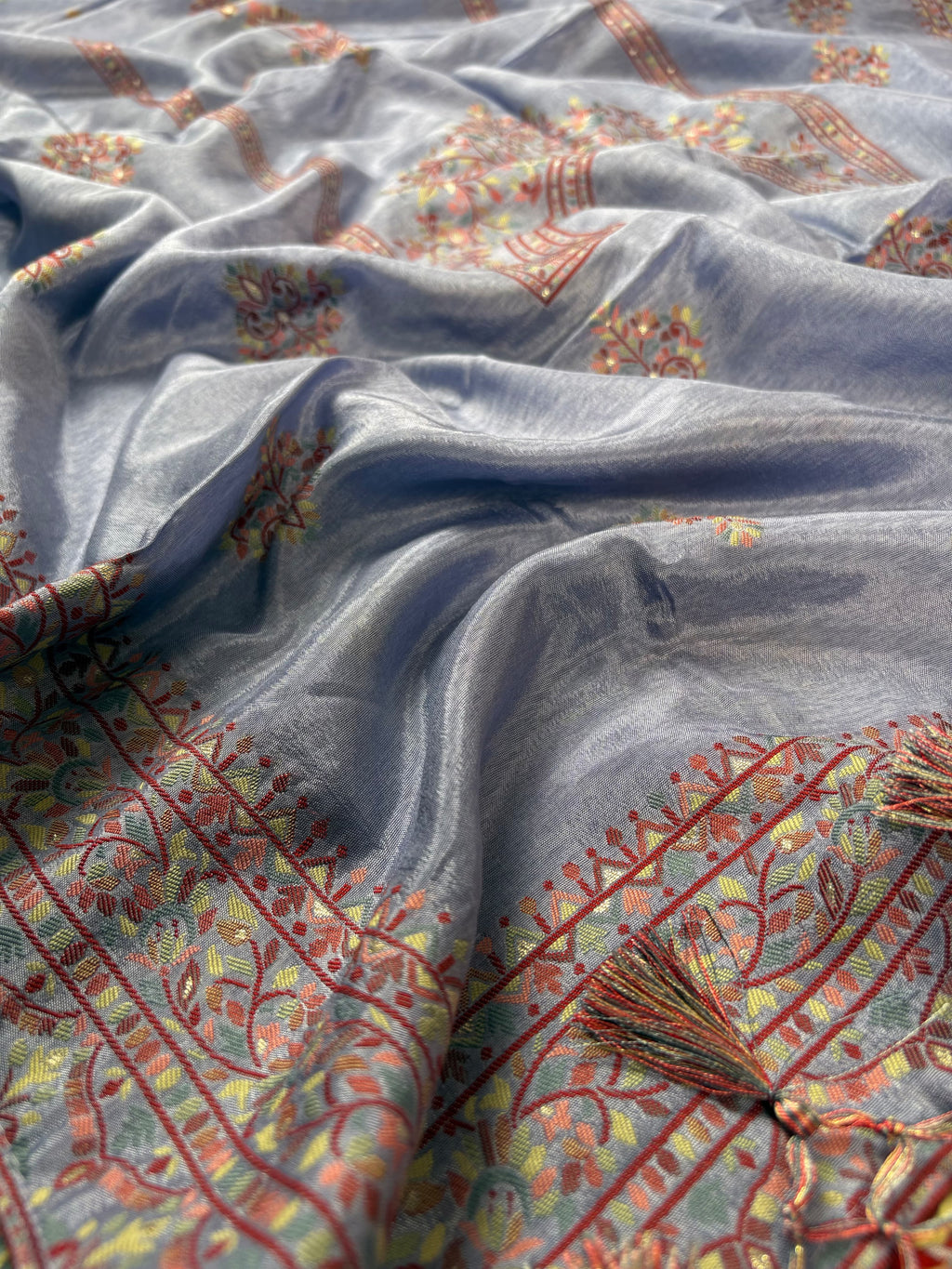 Lavender Banarasi Mulberry Kashmiri-Kani Suit