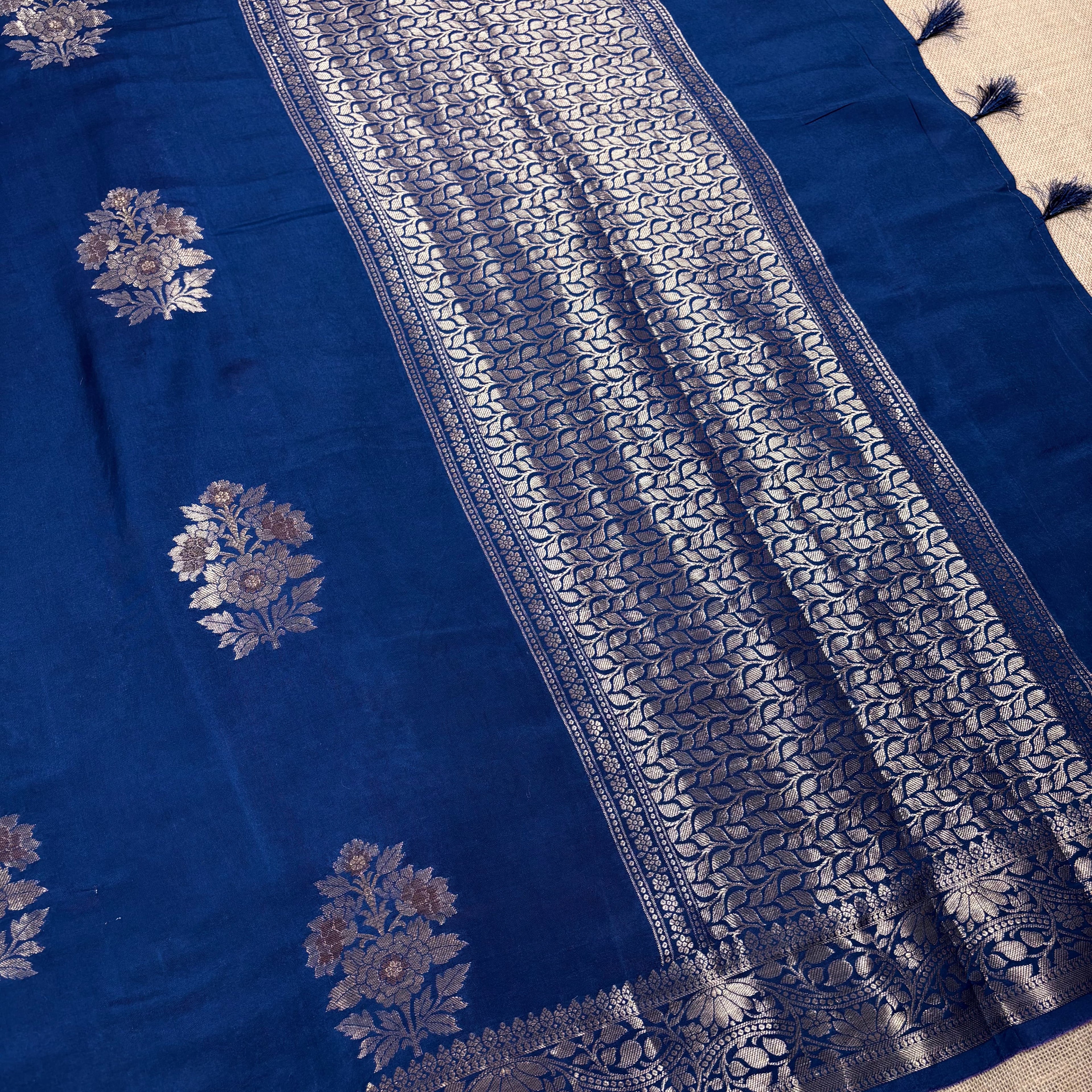 Royal Blue Banarasi Katan Silk Saree
