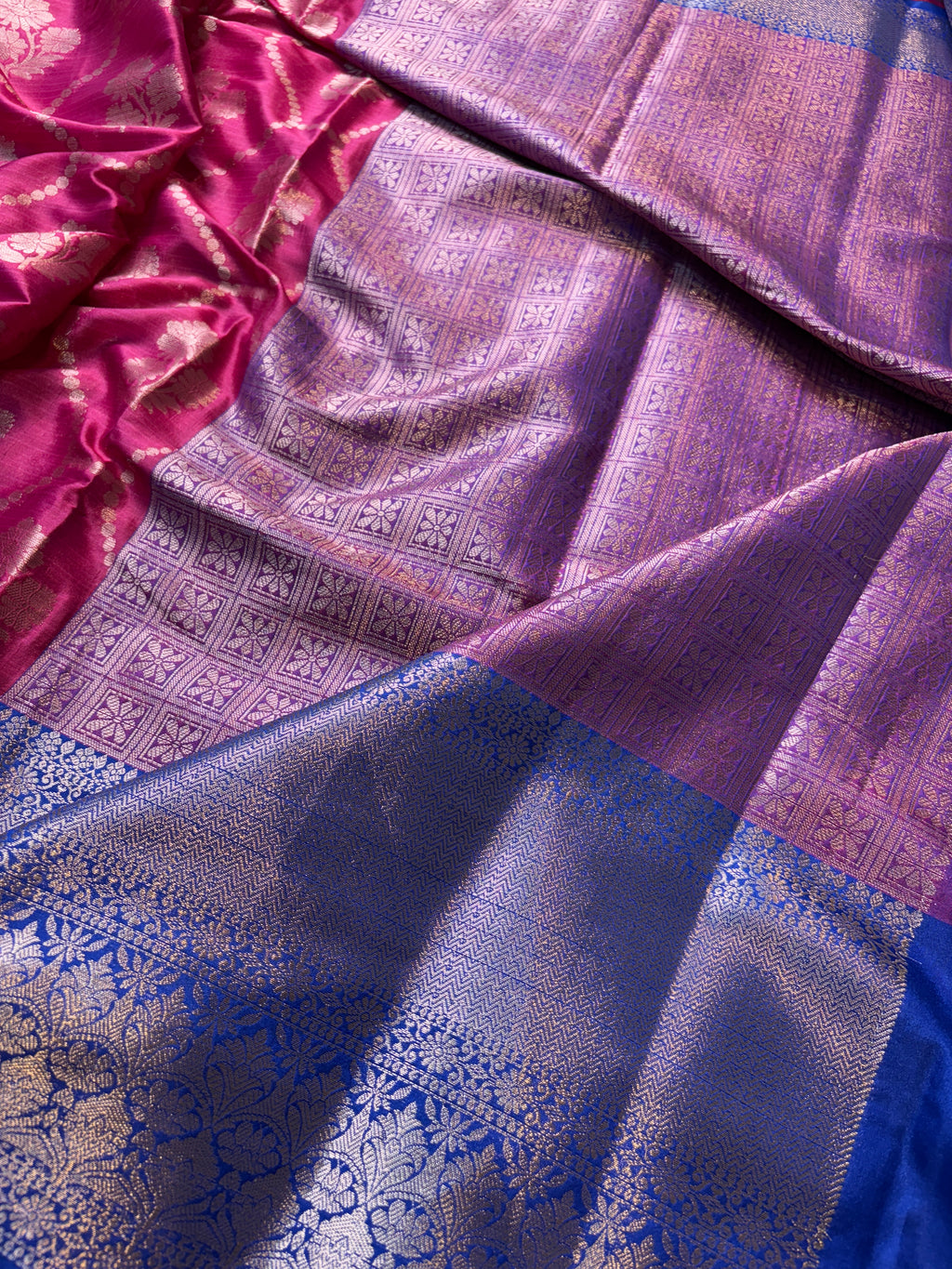 Contrast Banarasi Fancy Katan Saree