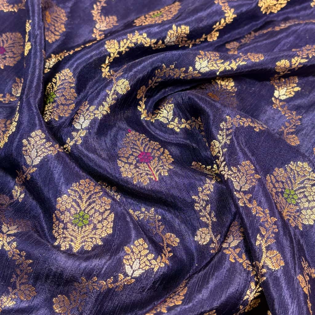 Purple Banarasi Ghicha Silk Saree