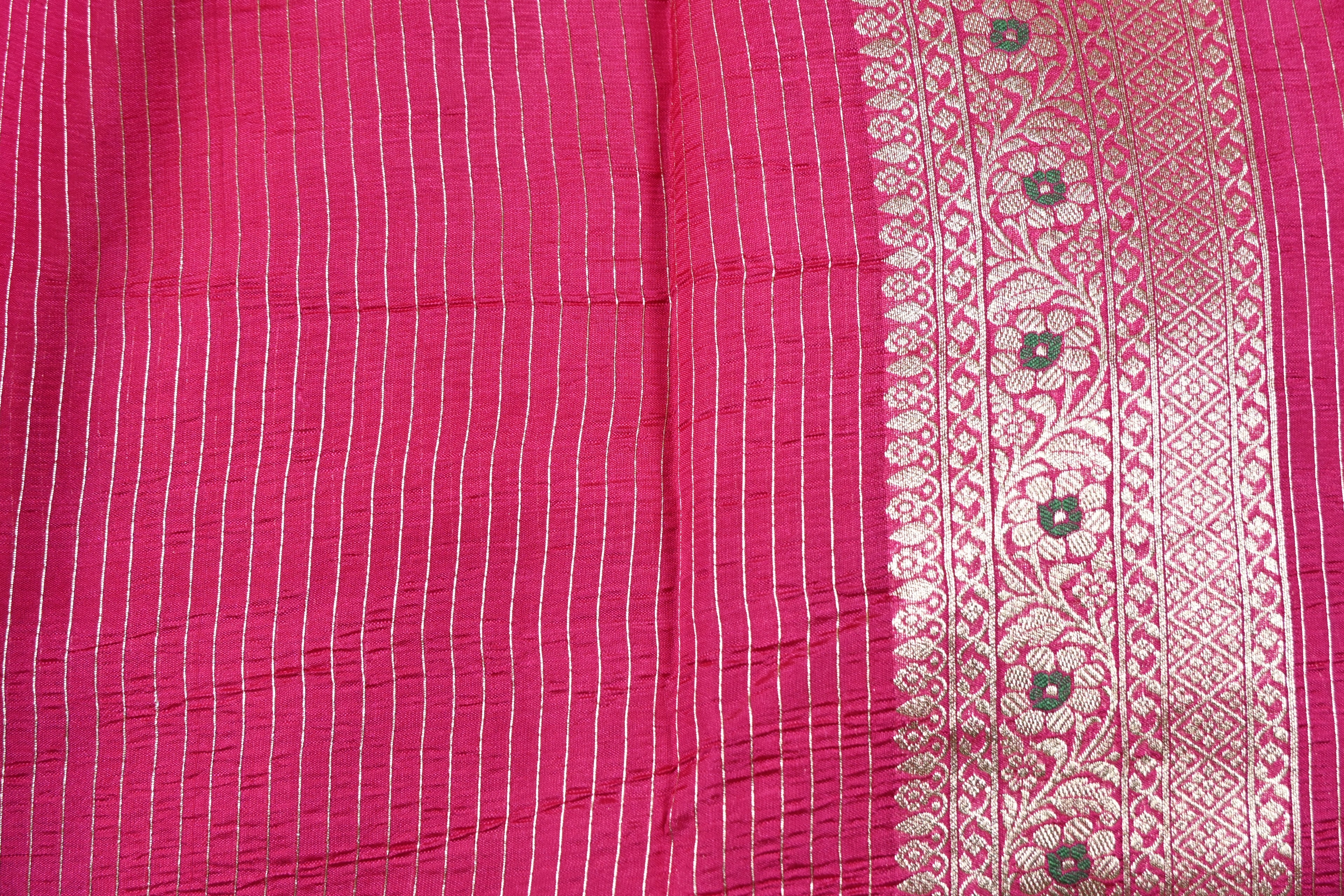 Hot Pink Pure Banarasi Katan Silk Saree