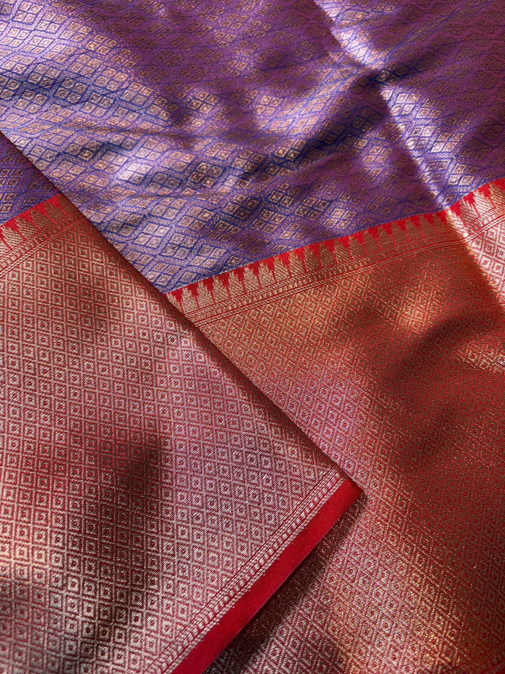 Blue Banarasi Katan Silk Saree