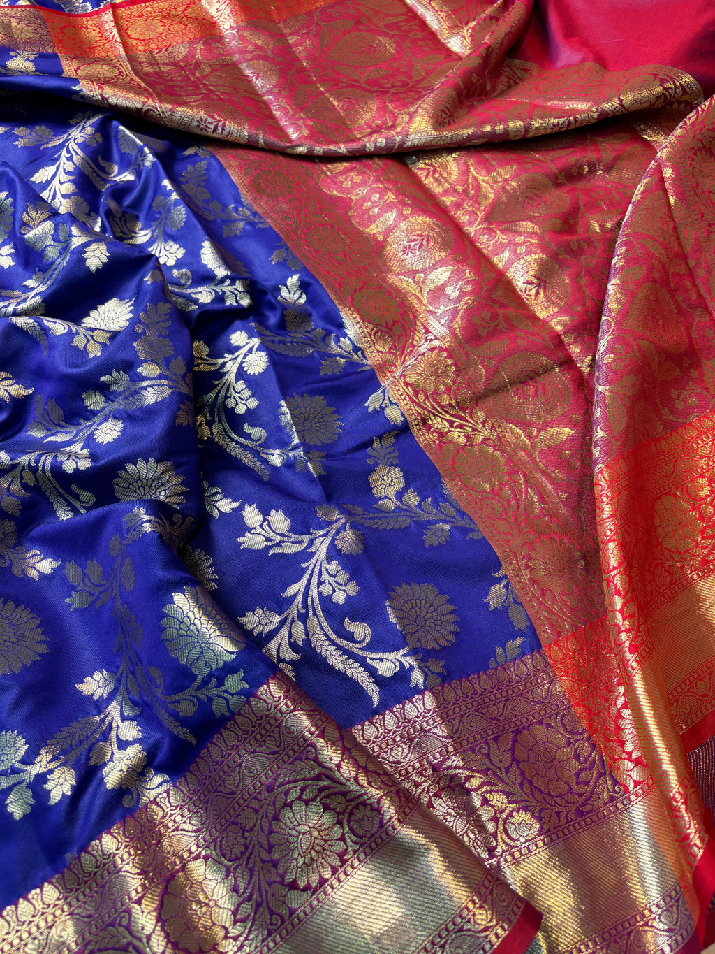 Contrast Banarasi Fancy Katan Silk Saree