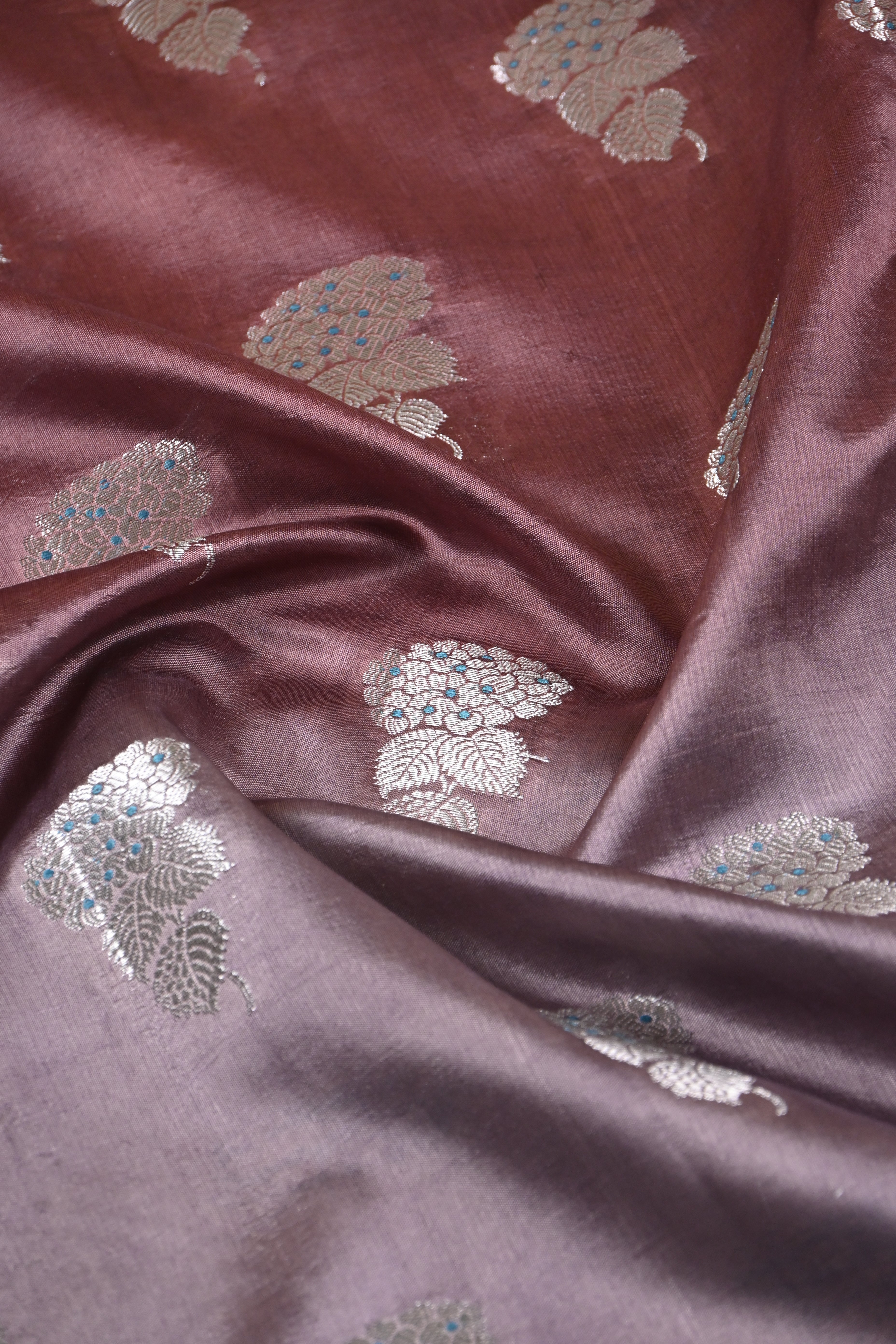 Dual Tone Pure Banarasi Katan Silk Saree