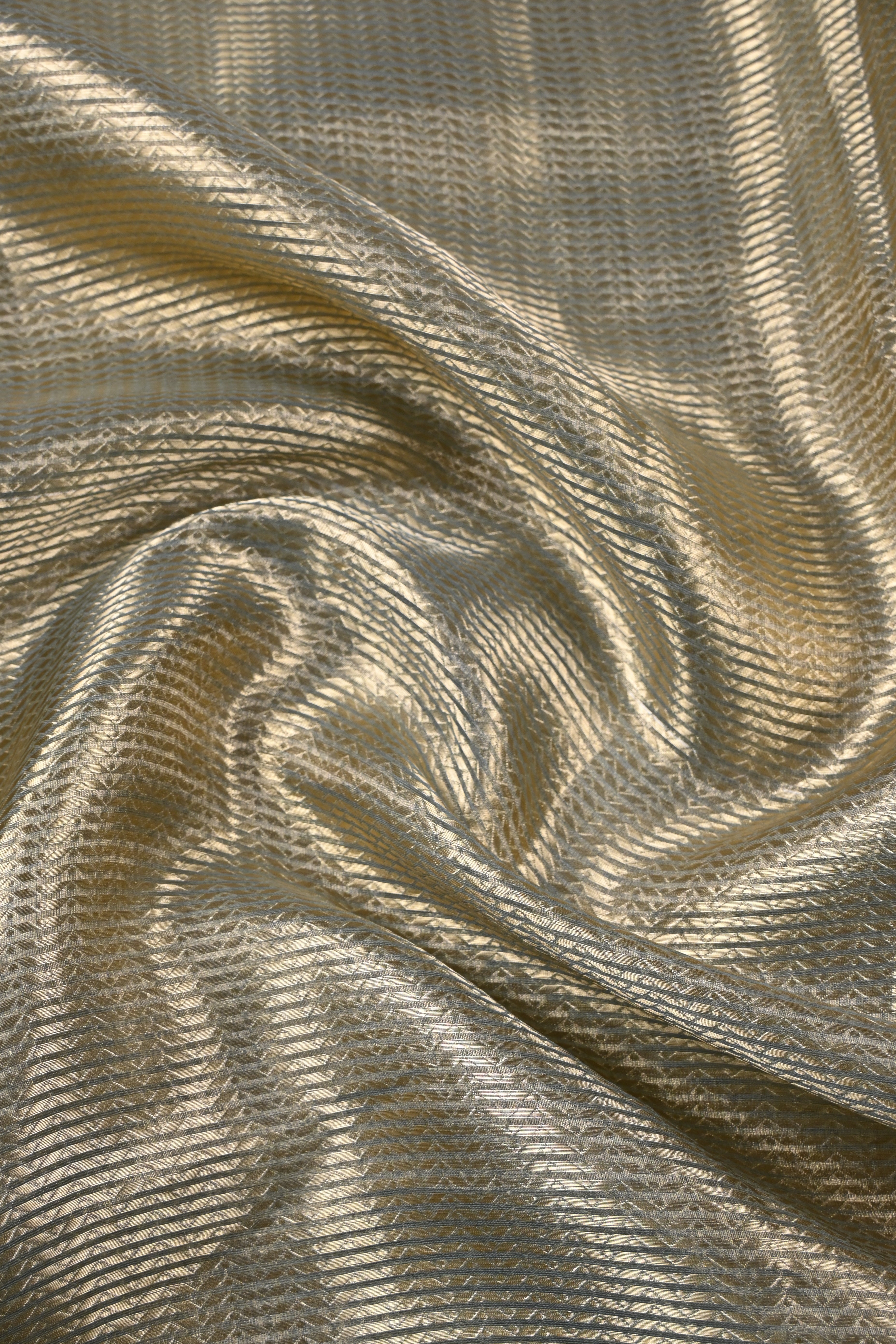 Baby Sea Green Pure Banarasi Molten Tissue Silk Saree