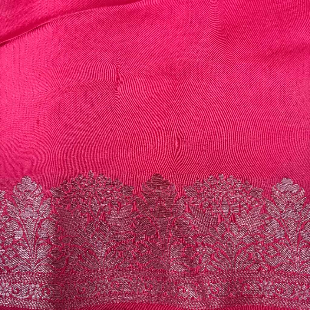 Pink Banarasi Viscose Georgette Silk Saree