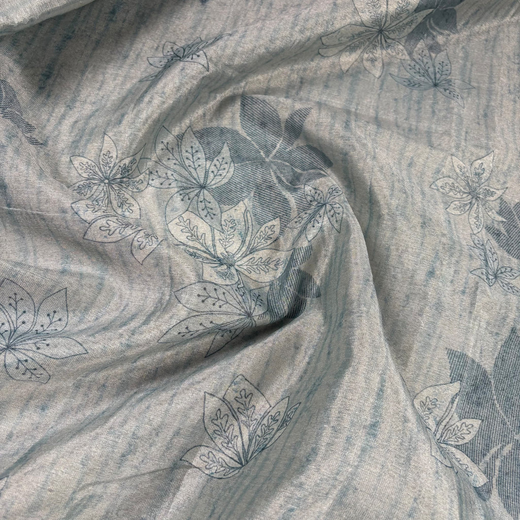 Blue Banarasi Katan Tissue Silk Saree