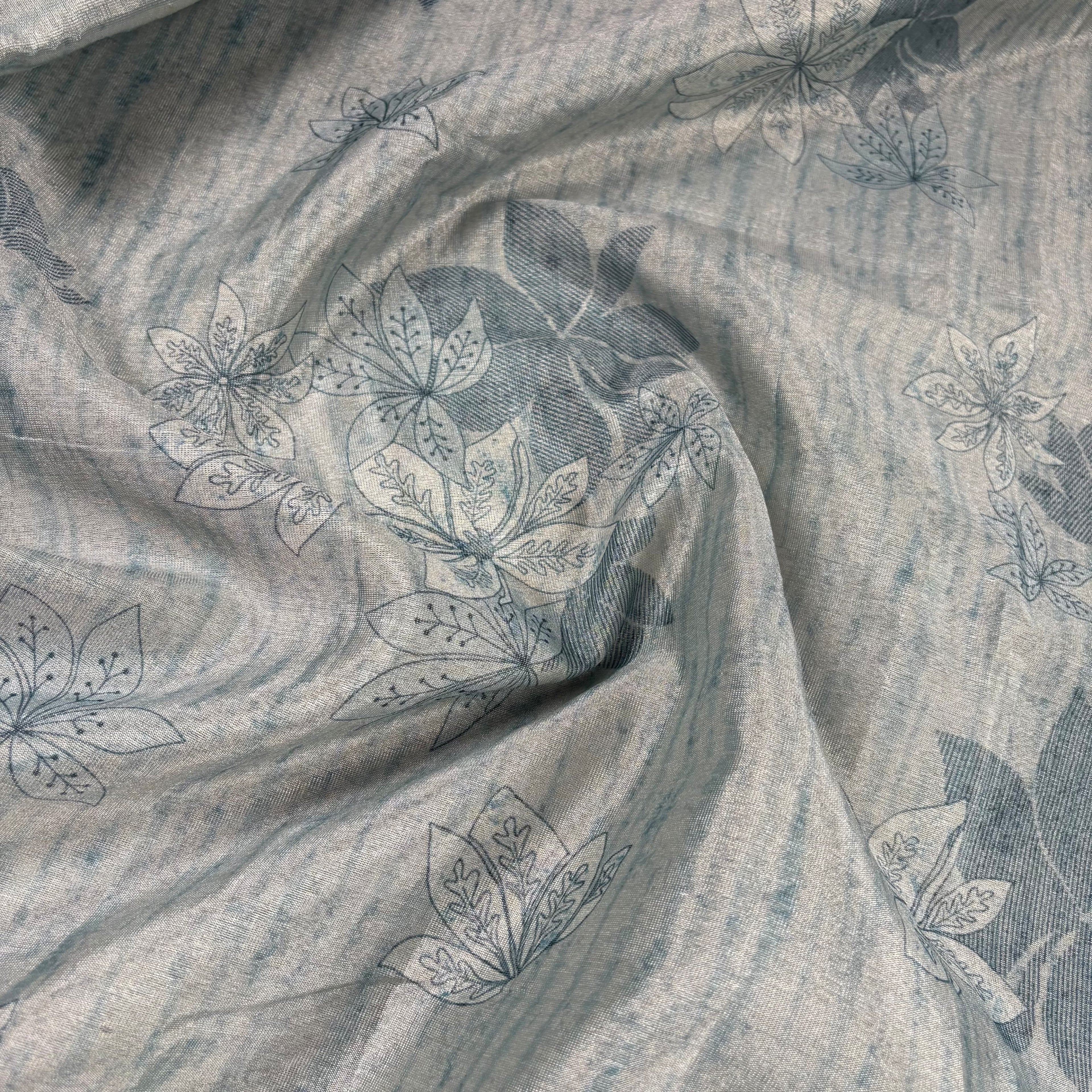 Blue Banarasi Katan Tissue Silk Saree