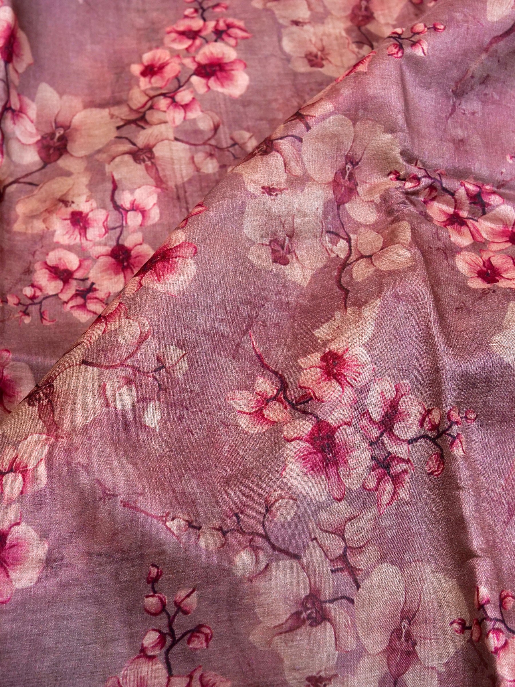 Handwoven Blush Pink Banarasi Tussar Silk Saree