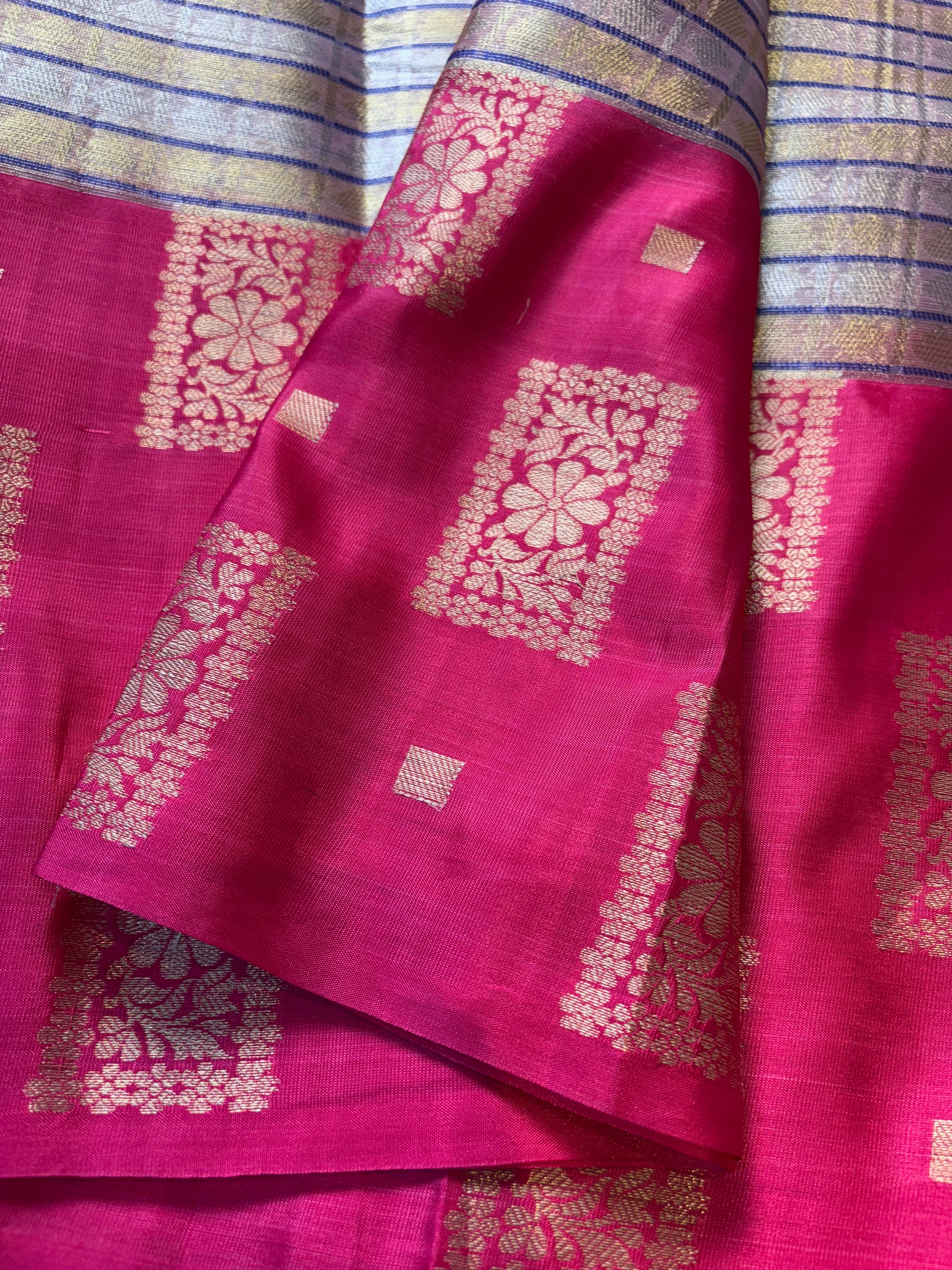Contrast Banarasi Fancy Tissue Silk Saree