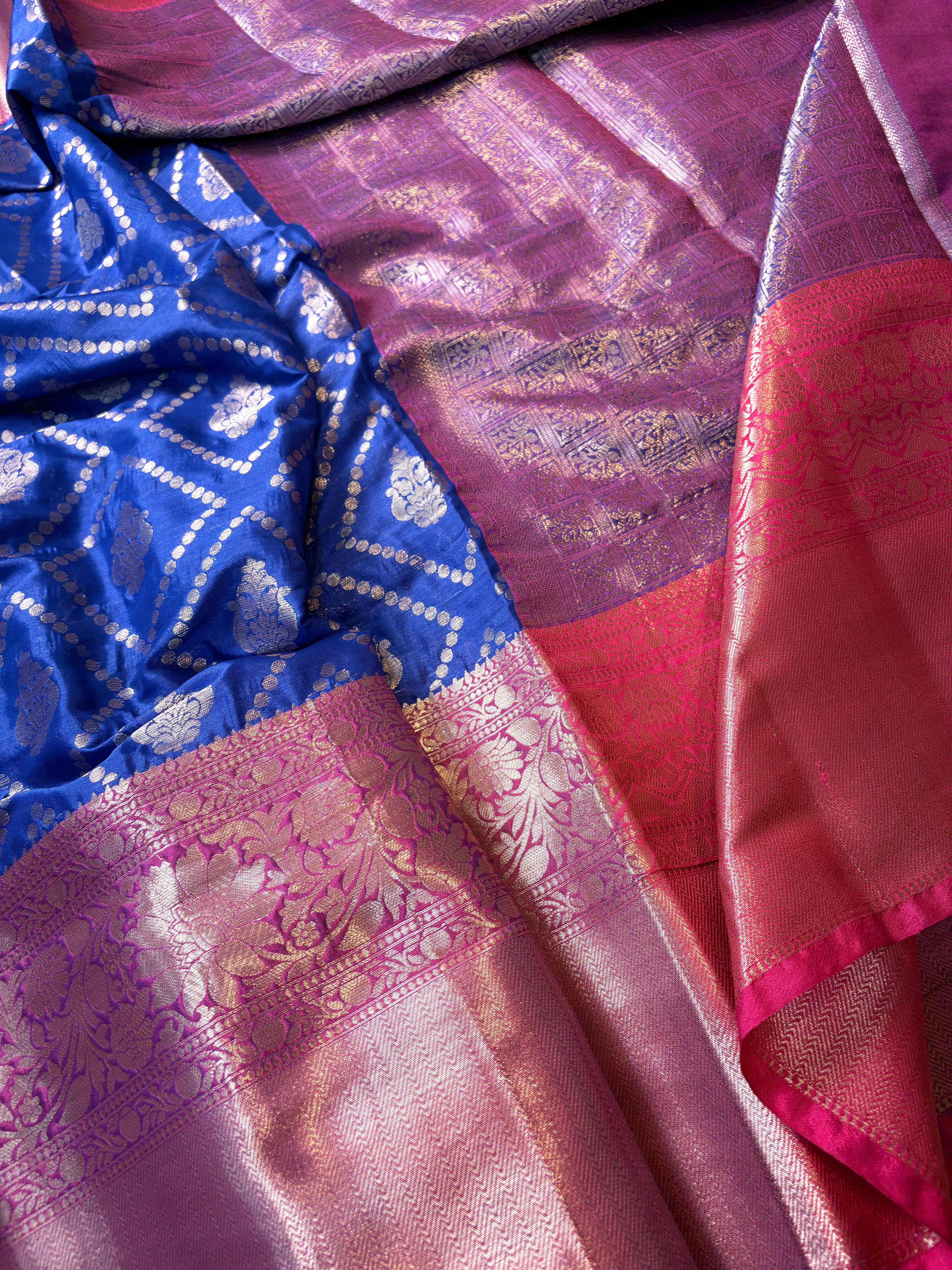 Contrast Banarasi Fancy Katan Saree