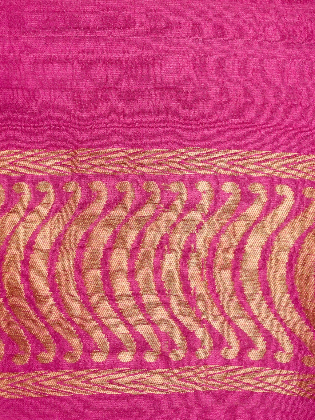 Handwoven Pink Banarasi Tussar Silk Saree