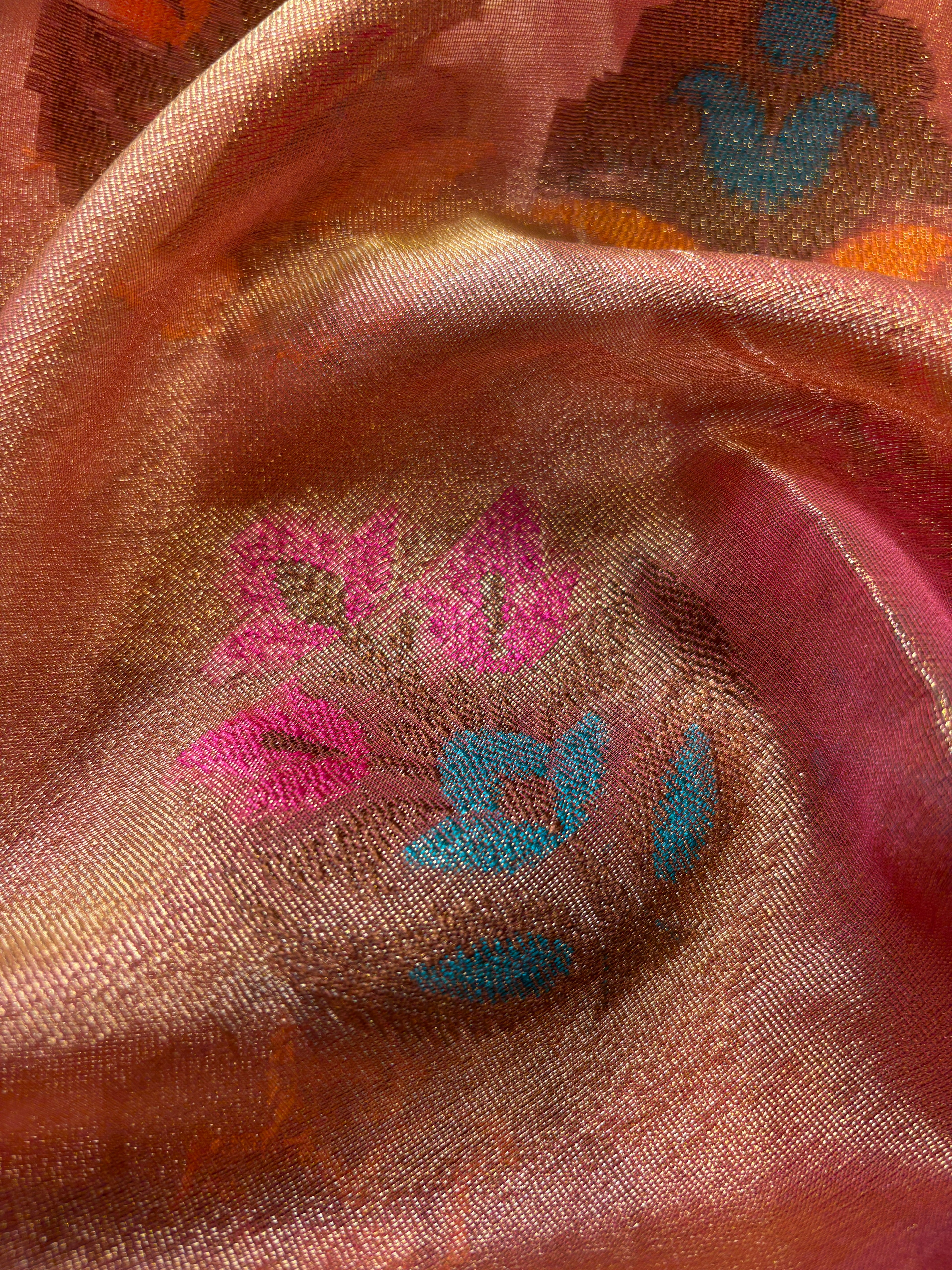 Contrast Banarasi Fancy Tissue Meena Saree