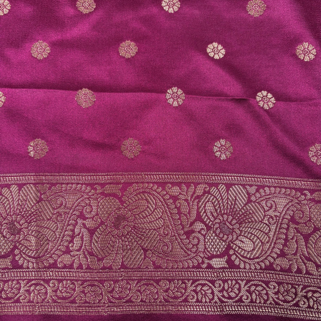 Sea Green Banarasi Mashru Silk Saree