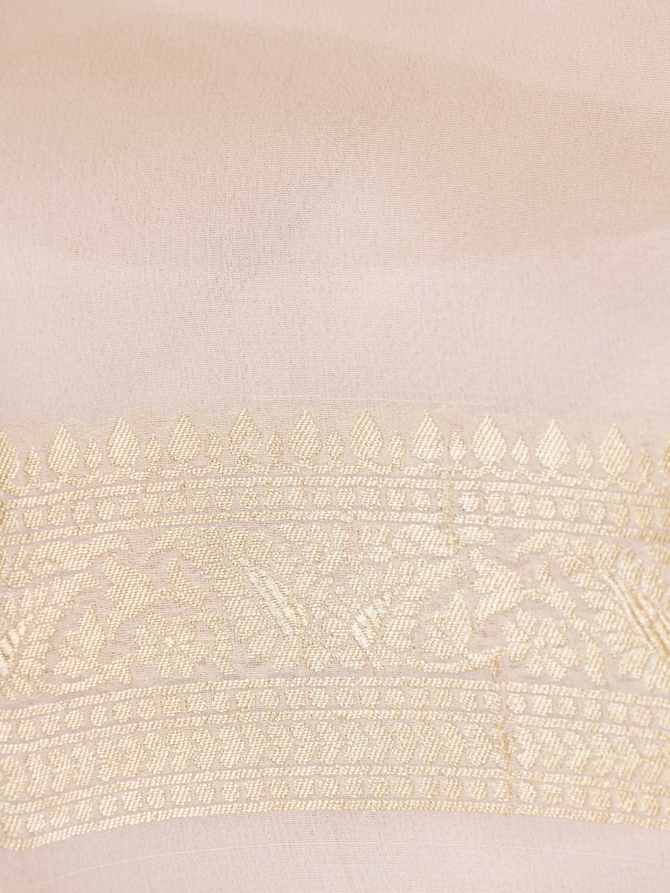 Handwoven Ivory Banarasi Khaddi Silk Saree