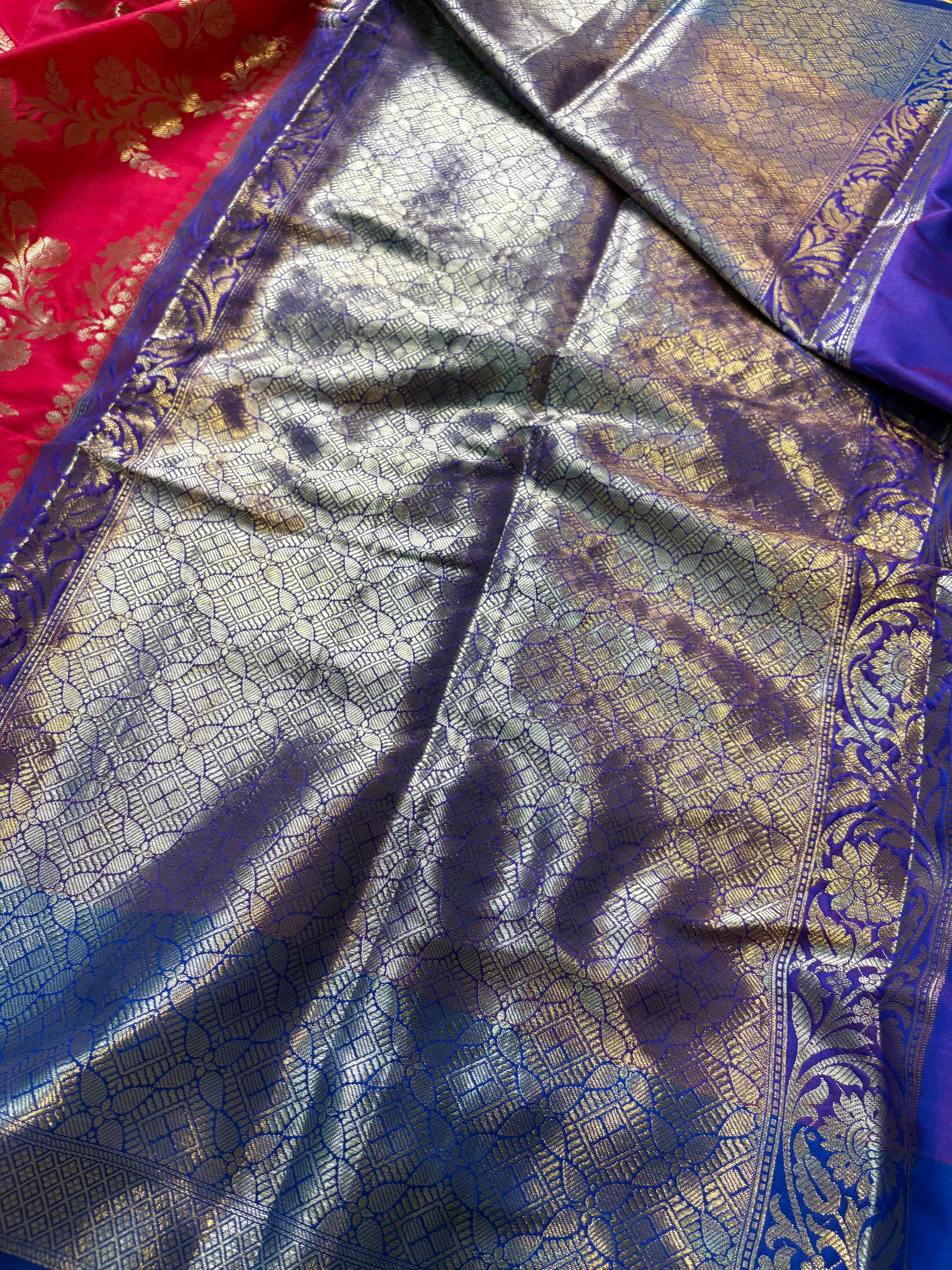 Contrast Banarasi Fancy Katan Silk Saree