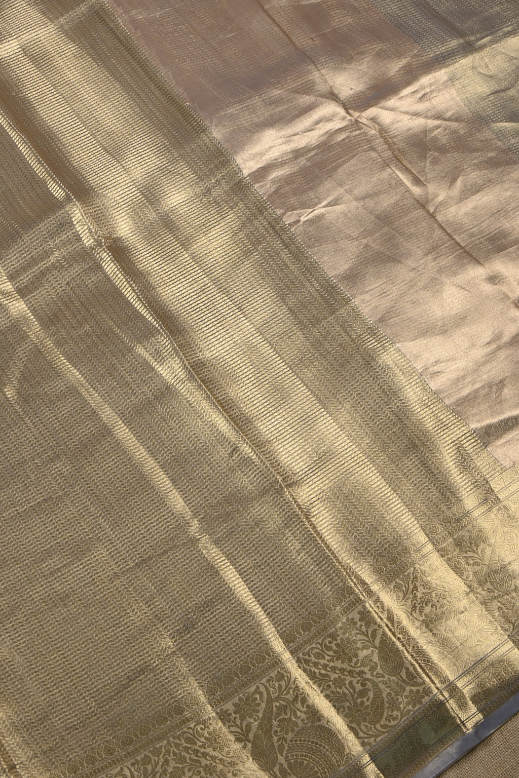 Molten Gold Pure Banarasi Molten Tissue Silk Saree