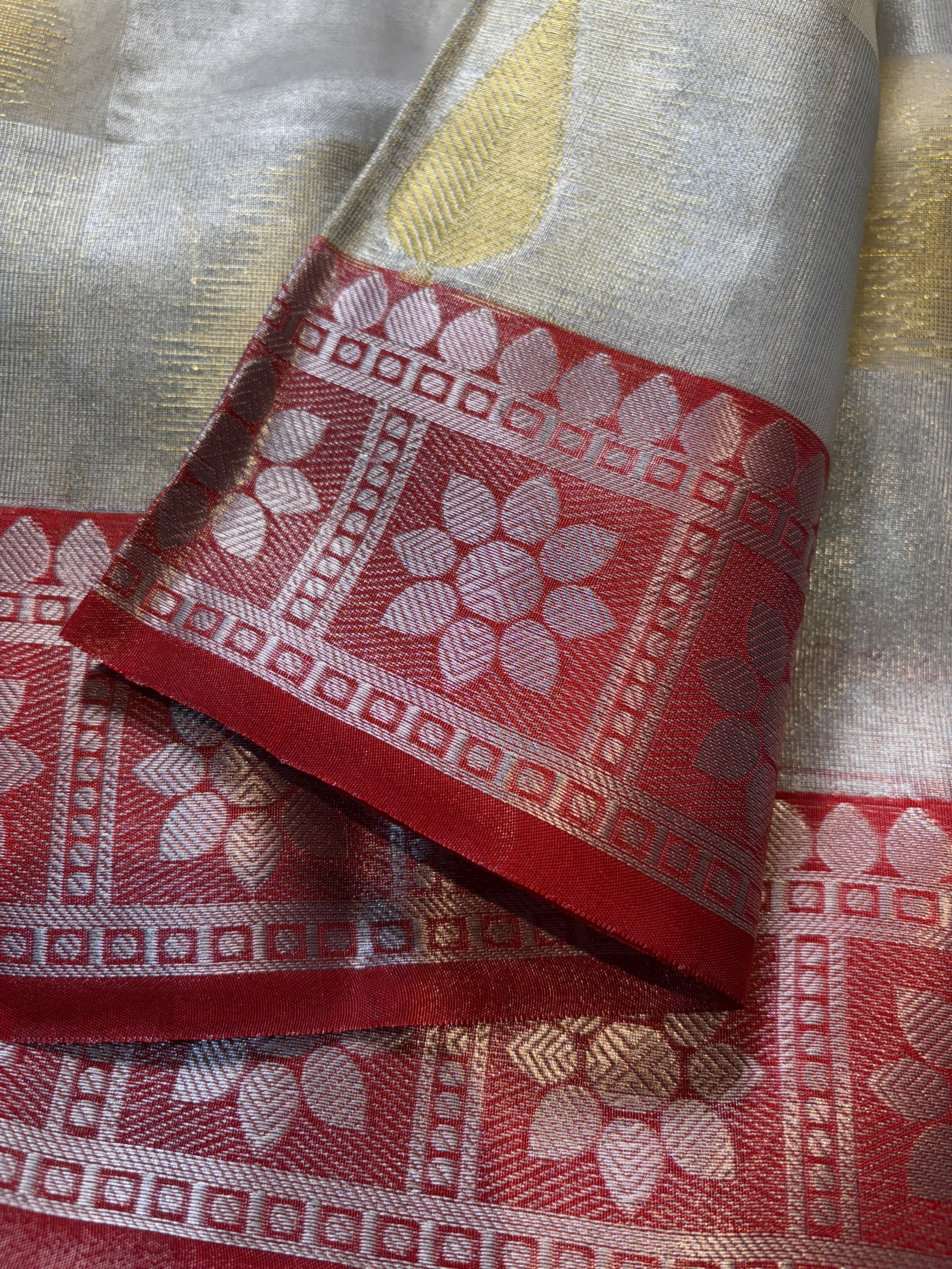 Sky Blue Banarasi Tissue Silk Saree