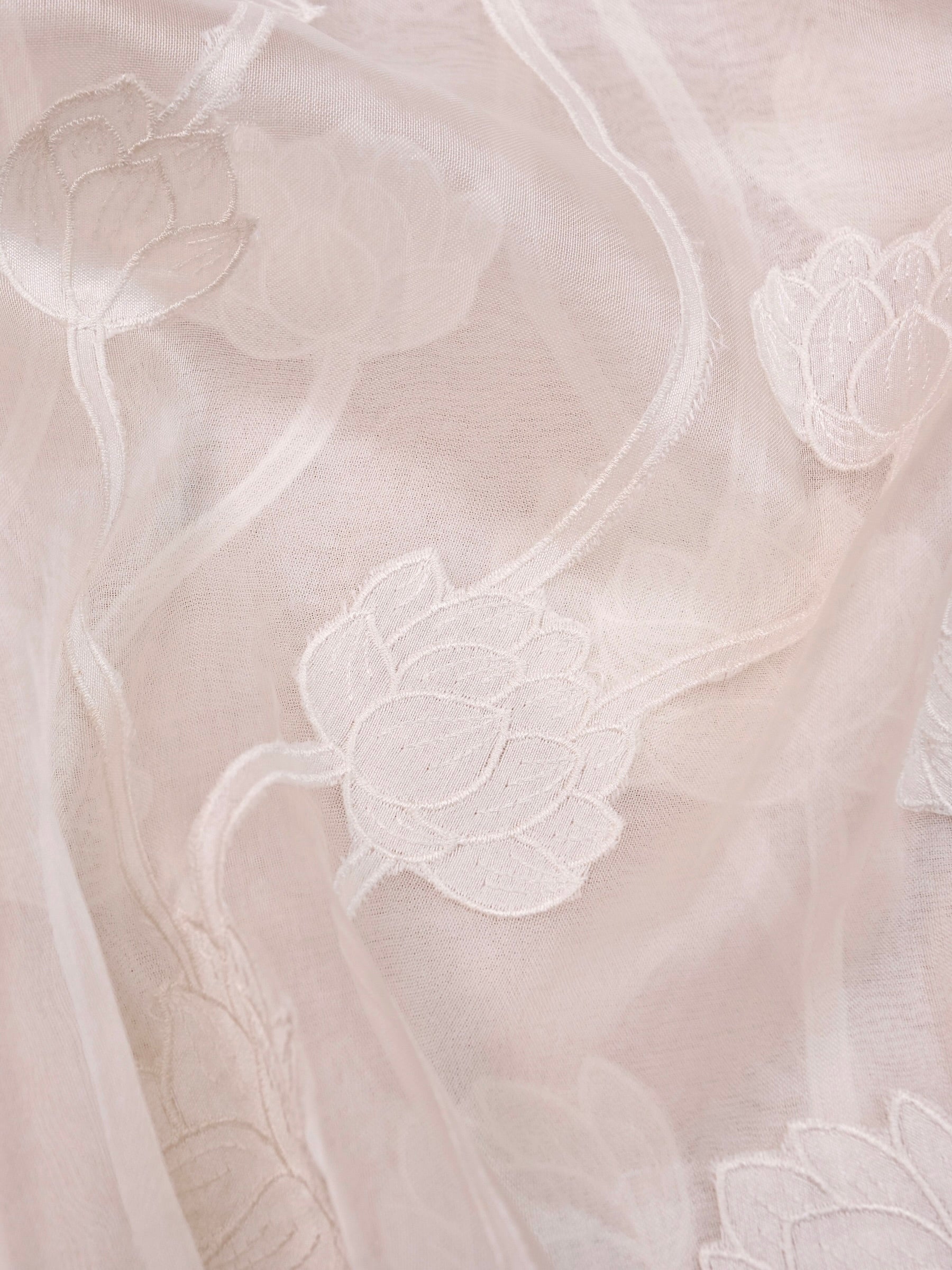 Handwoven White Banarasi Organza Silk Saree