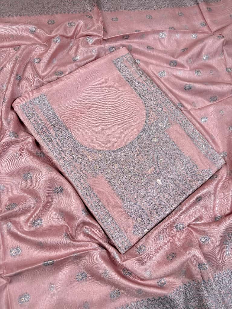 Baby Pink Banarasi Mulberry Suit