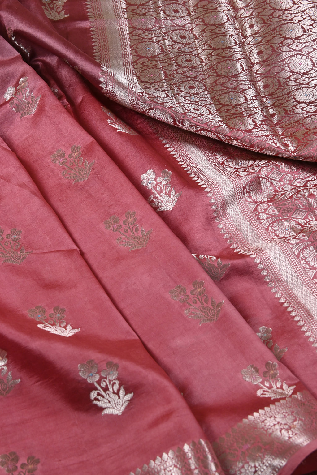Dual Tone Pure Banarasi Katan Silk Saree