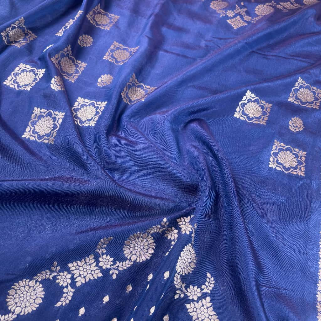 Royal Blue Banarasi Mango Silk Saree