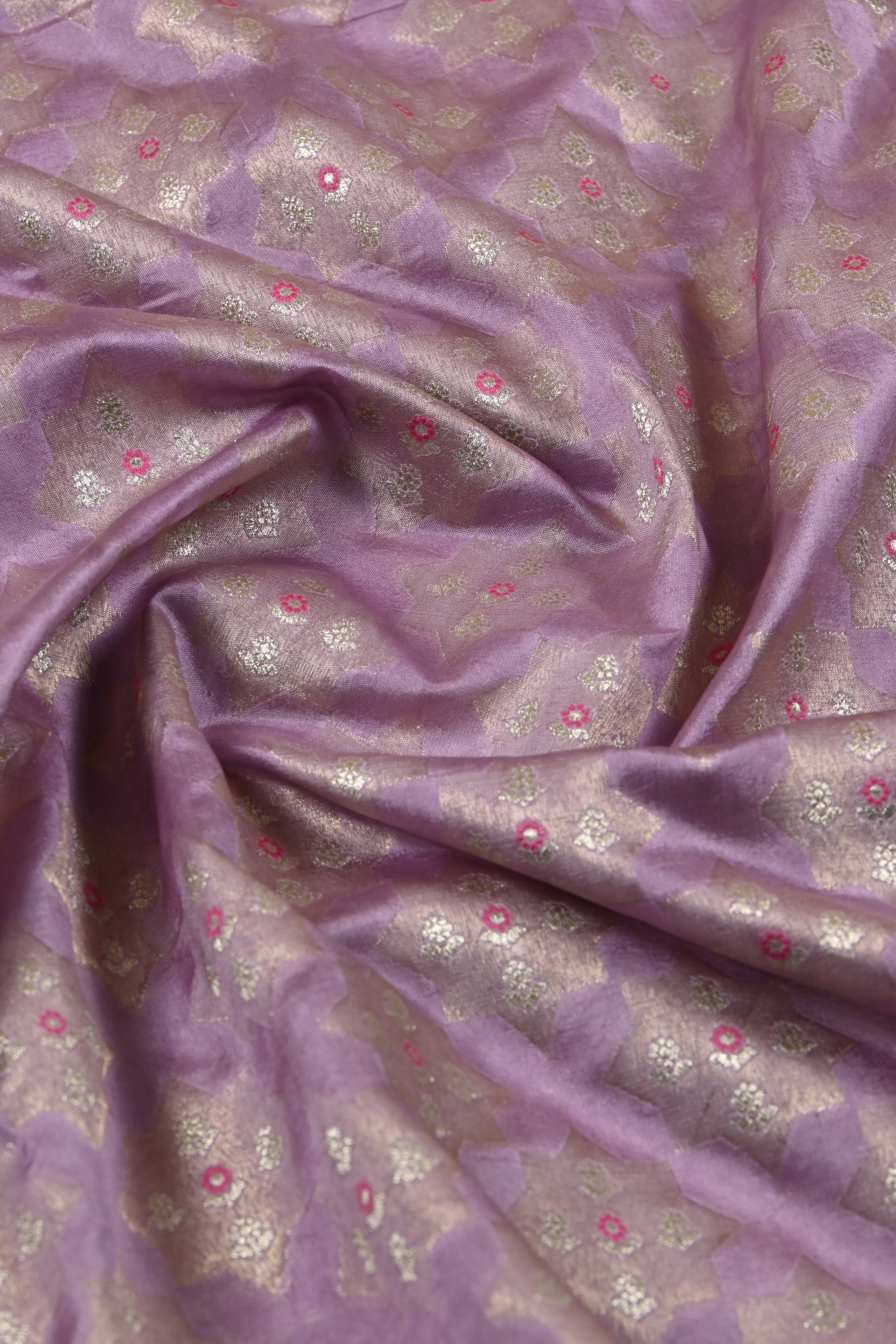 Lilac Pure Banarasi Katan Silk Saree