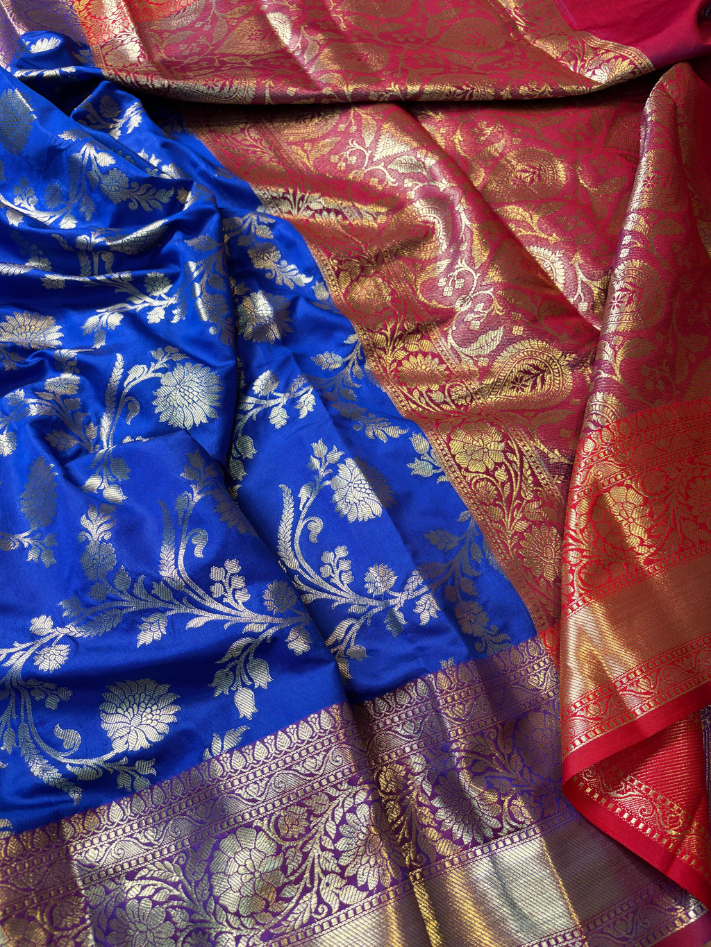 Contrast Banarasi Fancy Katan Saree