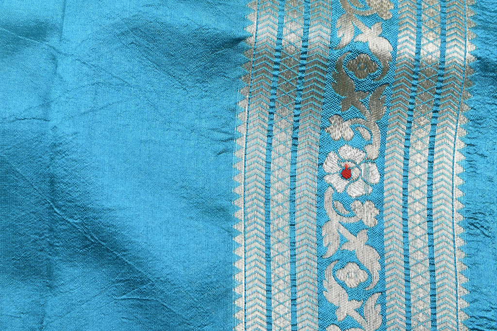 Blue Pure Banarasi Katan Silk Saree