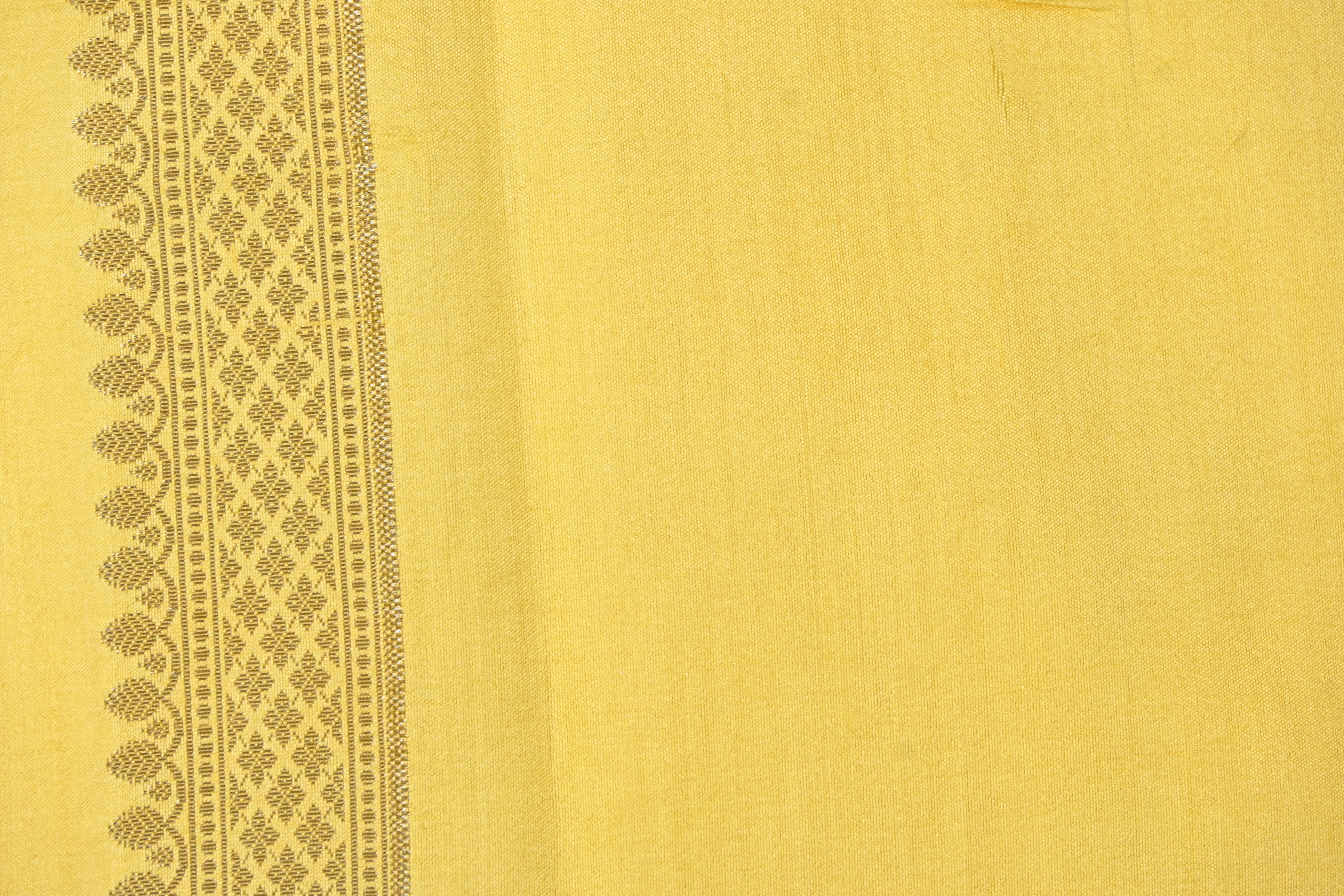 Yellow Pure Banarasi Moonga Silk Saree