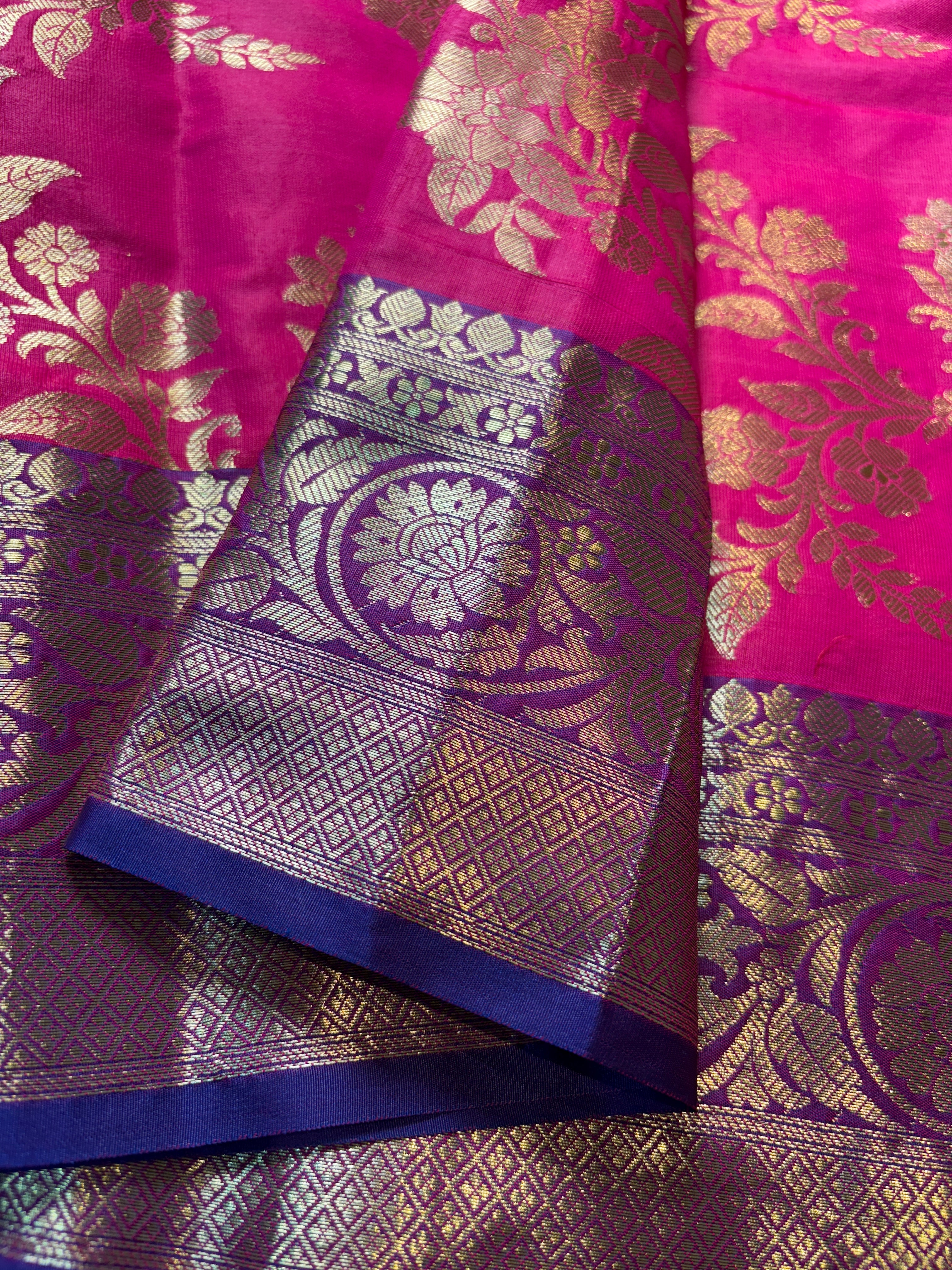 Contrast Banarasi Fancy Katan Saree