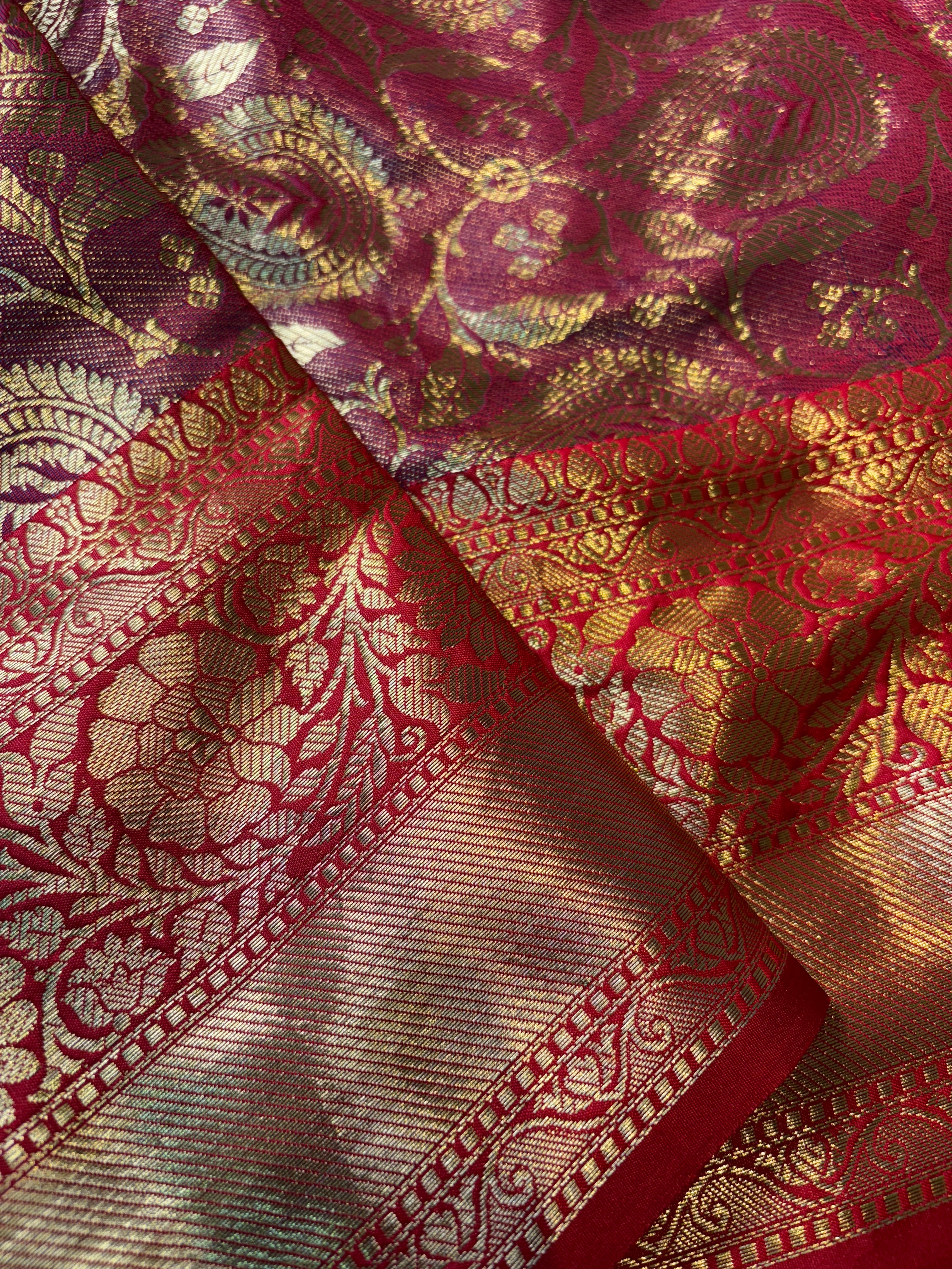 Contrast Banarasi Fancy Katan Silk Saree