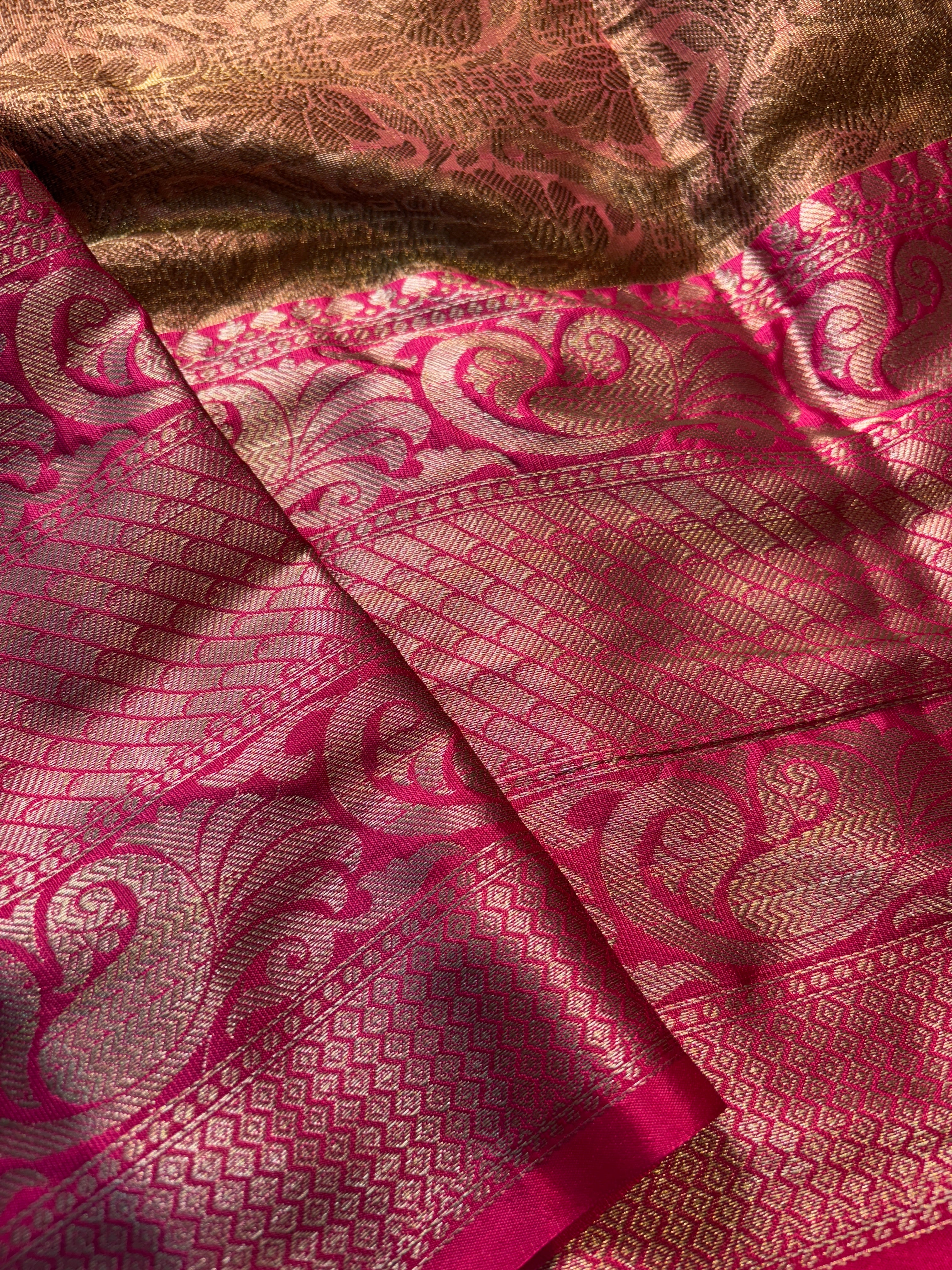 Contrast Banarasi Fancy Tissue Meena Saree
