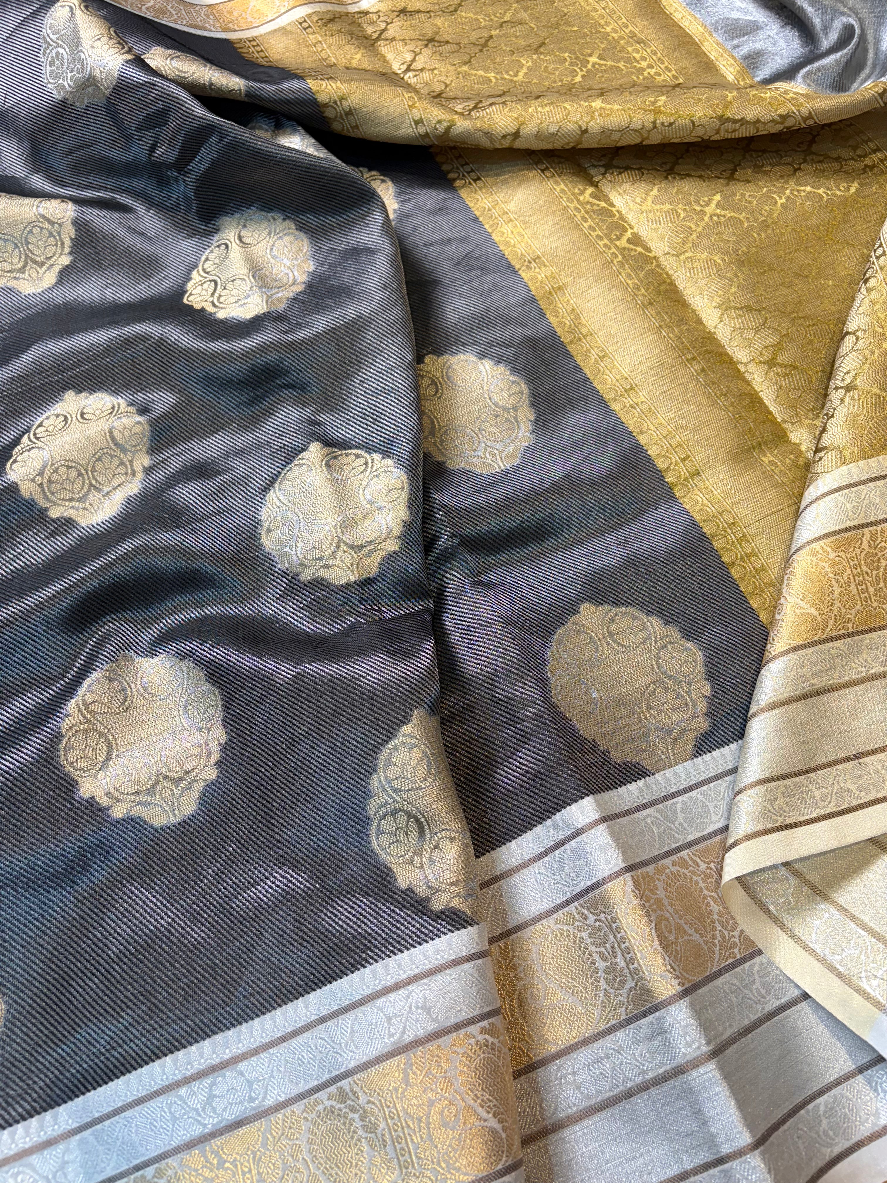 Contrast Banarasi Fancy Katan Tissue Saree