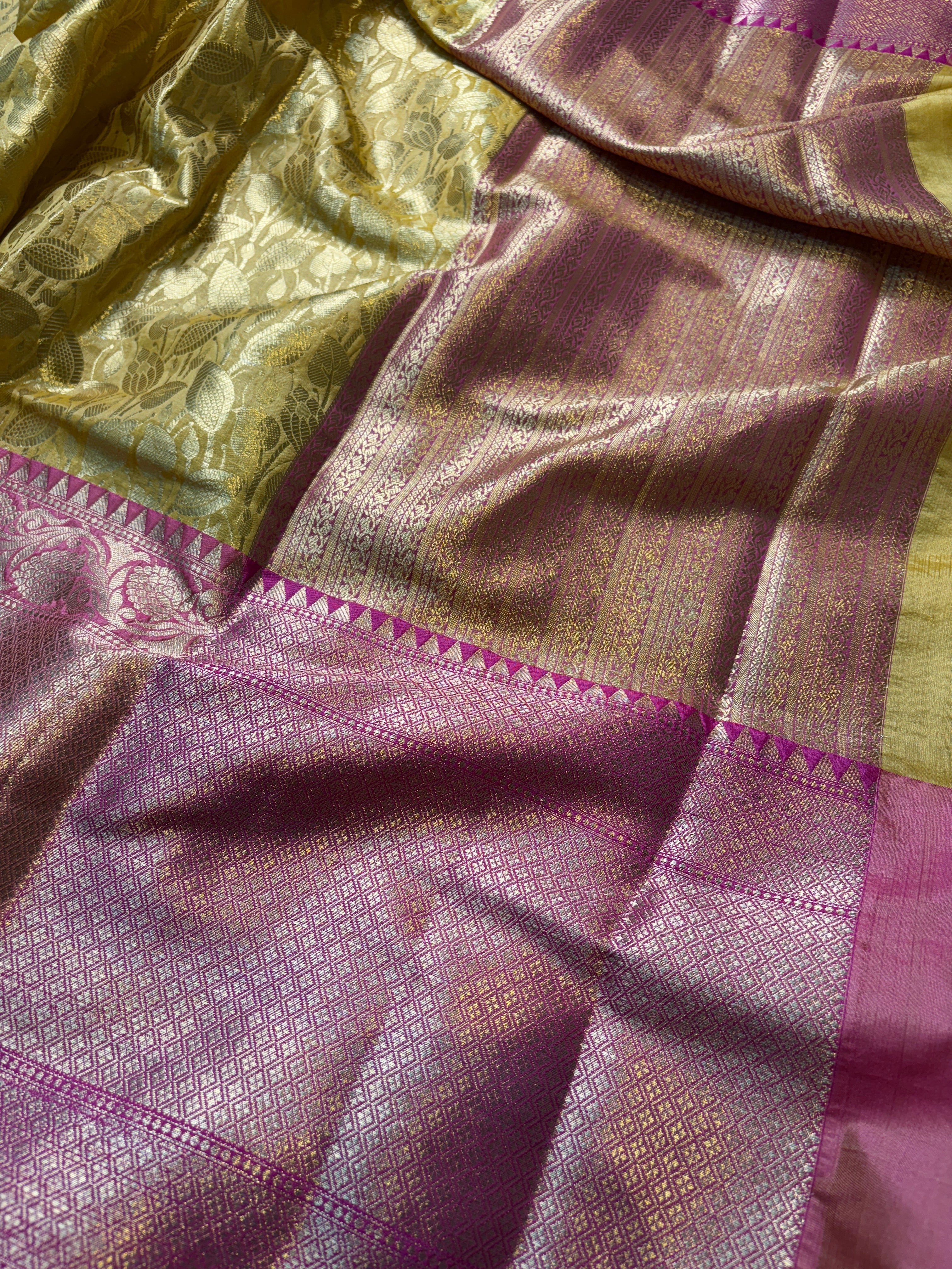 Contrast Banarasi Fancy Katan Brocade Saree