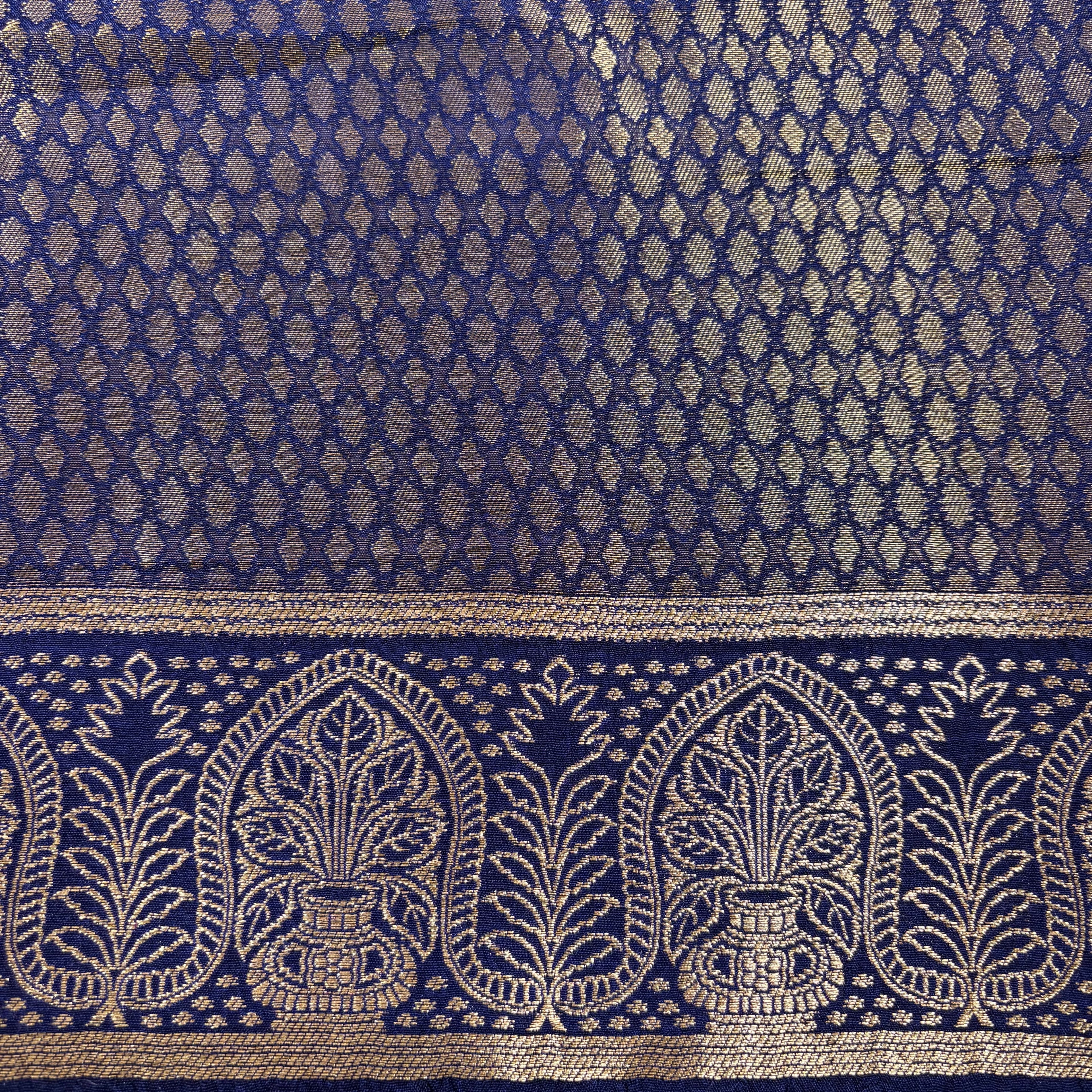 Sea Green Banarasi Dupiyan Silk Saree