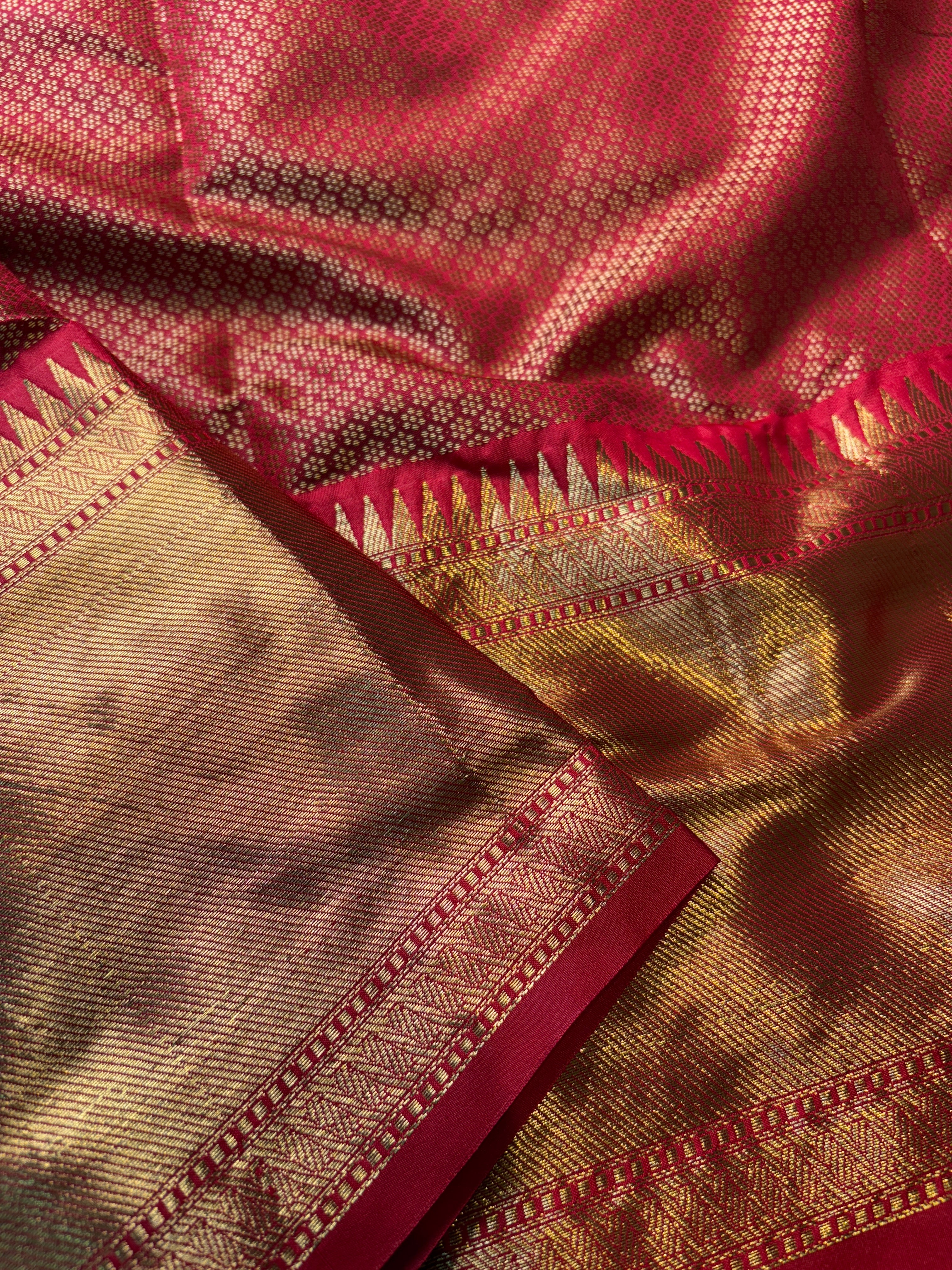 Green Banarasi Katan Tanchui Meena Saree