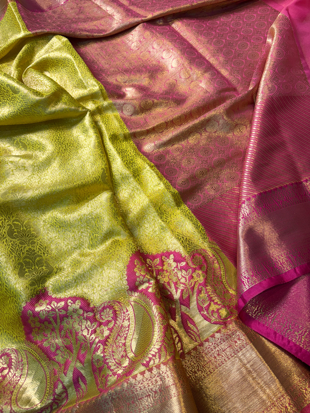 Contrast Banarasi Fancy Katan Brocade Saree